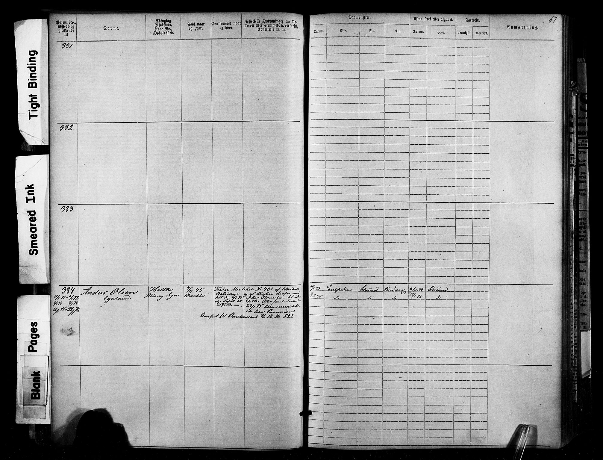 Lillesand mønstringskrets, SAK/2031-0014/F/Fa/L0002: Annotasjonsrulle nr 1-1910 med register, W-8, 1868-1891, p. 75