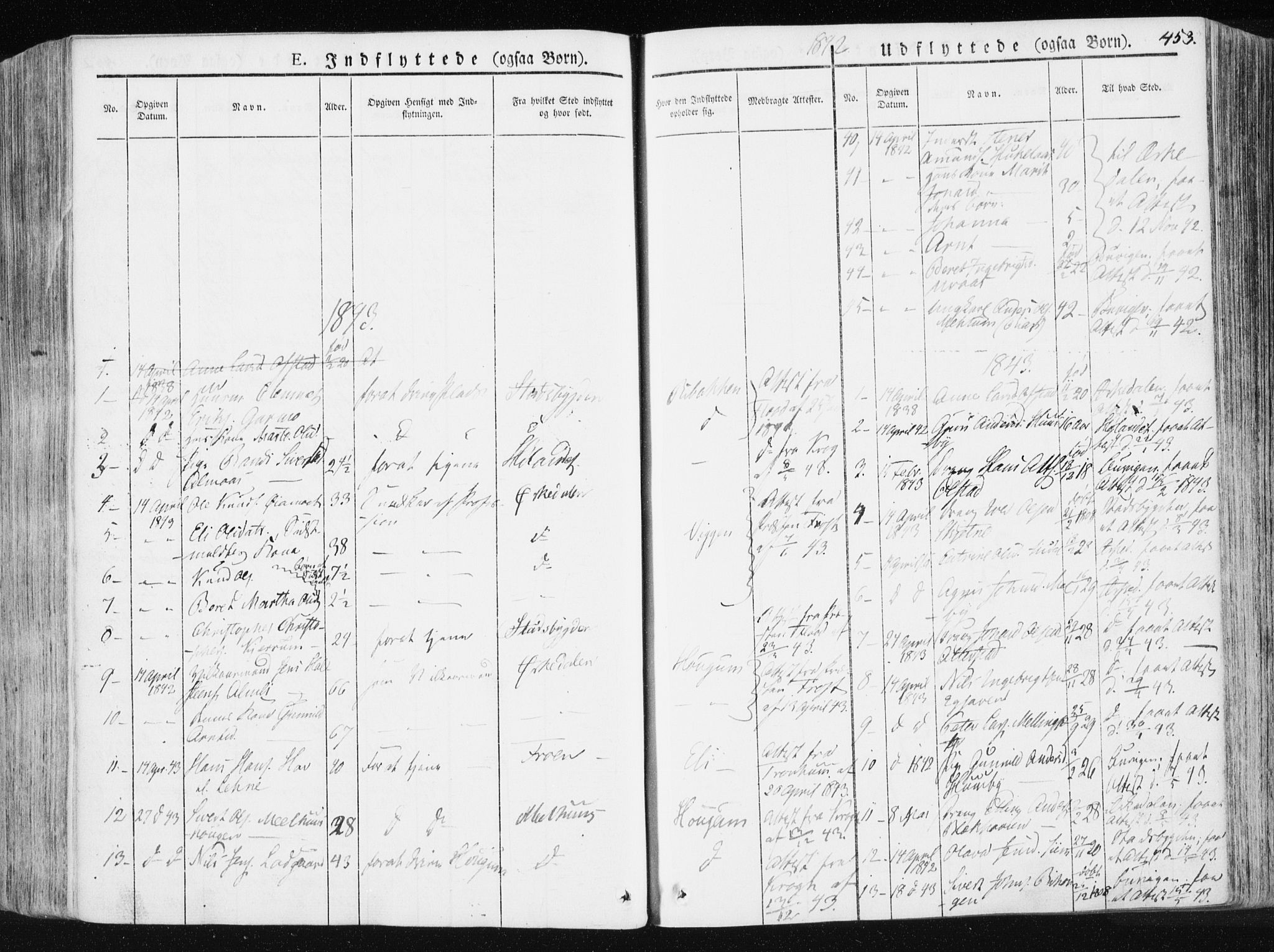 Ministerialprotokoller, klokkerbøker og fødselsregistre - Sør-Trøndelag, AV/SAT-A-1456/665/L0771: Parish register (official) no. 665A06, 1830-1856, p. 453
