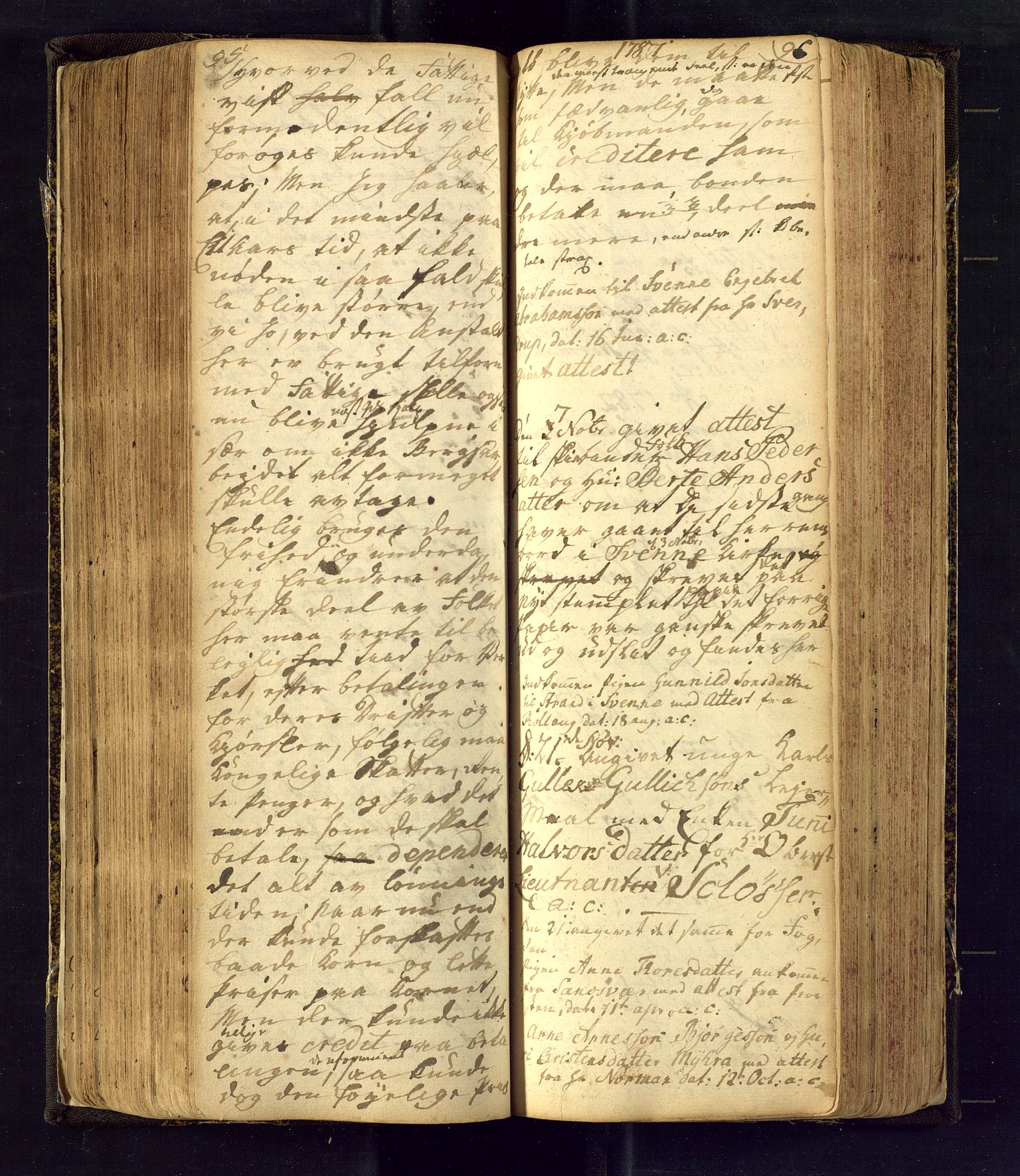 Flesberg kirkebøker, AV/SAKO-A-18/F/Fa/L0002: Parish register (official) no. I 2, 1726-1747, p. 95-96