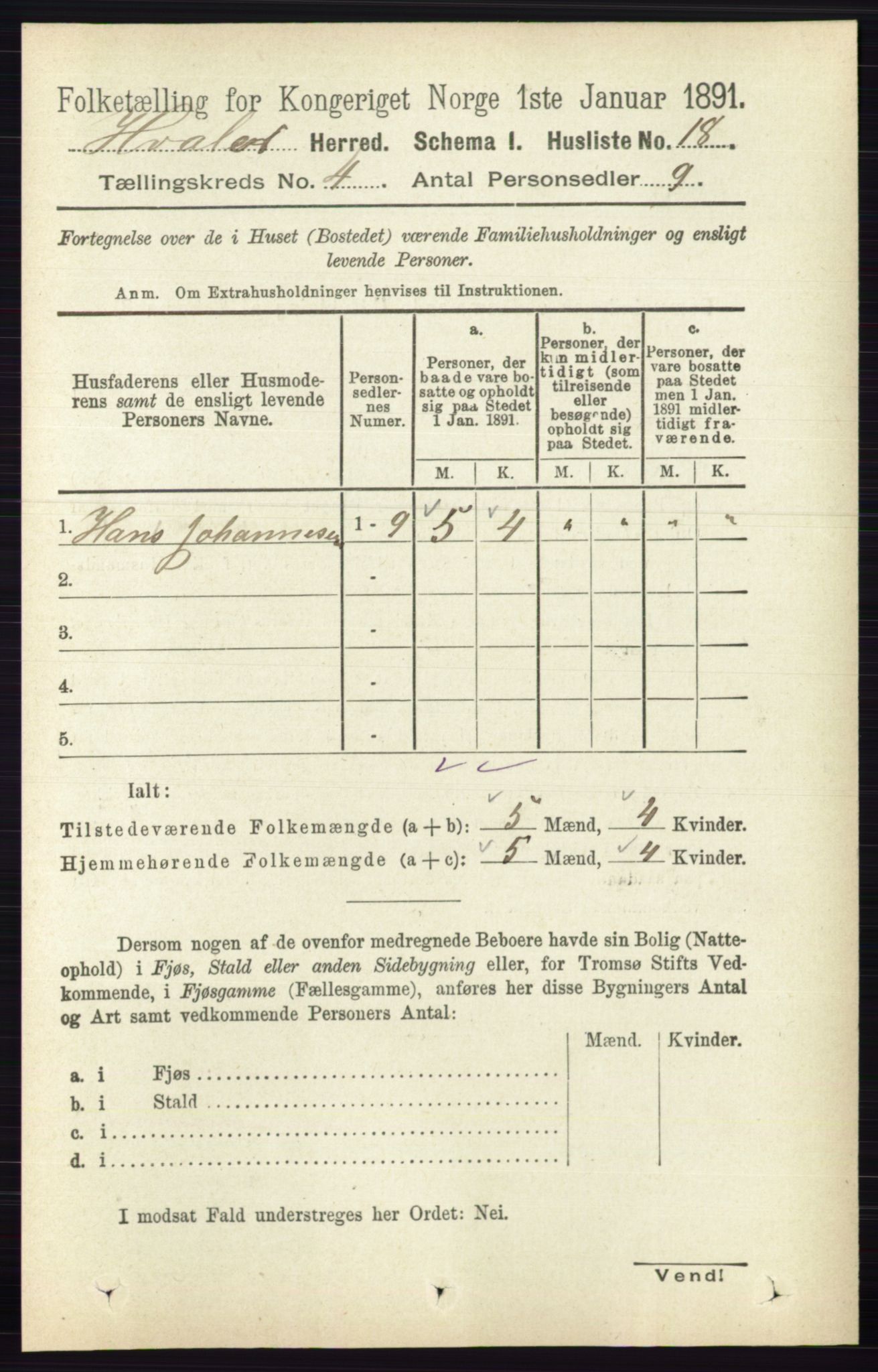 RA, 1891 census for 0111 Hvaler, 1891, p. 2577