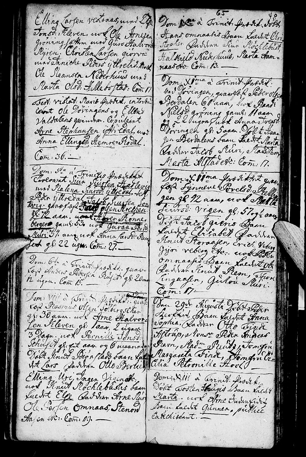 Ministerialprotokoller, klokkerbøker og fødselsregistre - Møre og Romsdal, SAT/A-1454/519/L0243: Parish register (official) no. 519A02, 1760-1770, p. 39-40