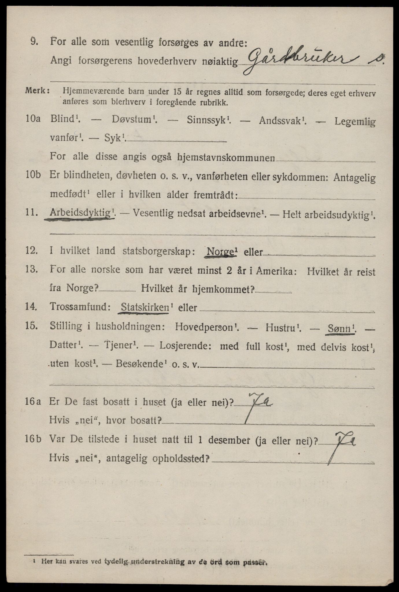 SAST, 1920 census for Skjold, 1920, p. 2103