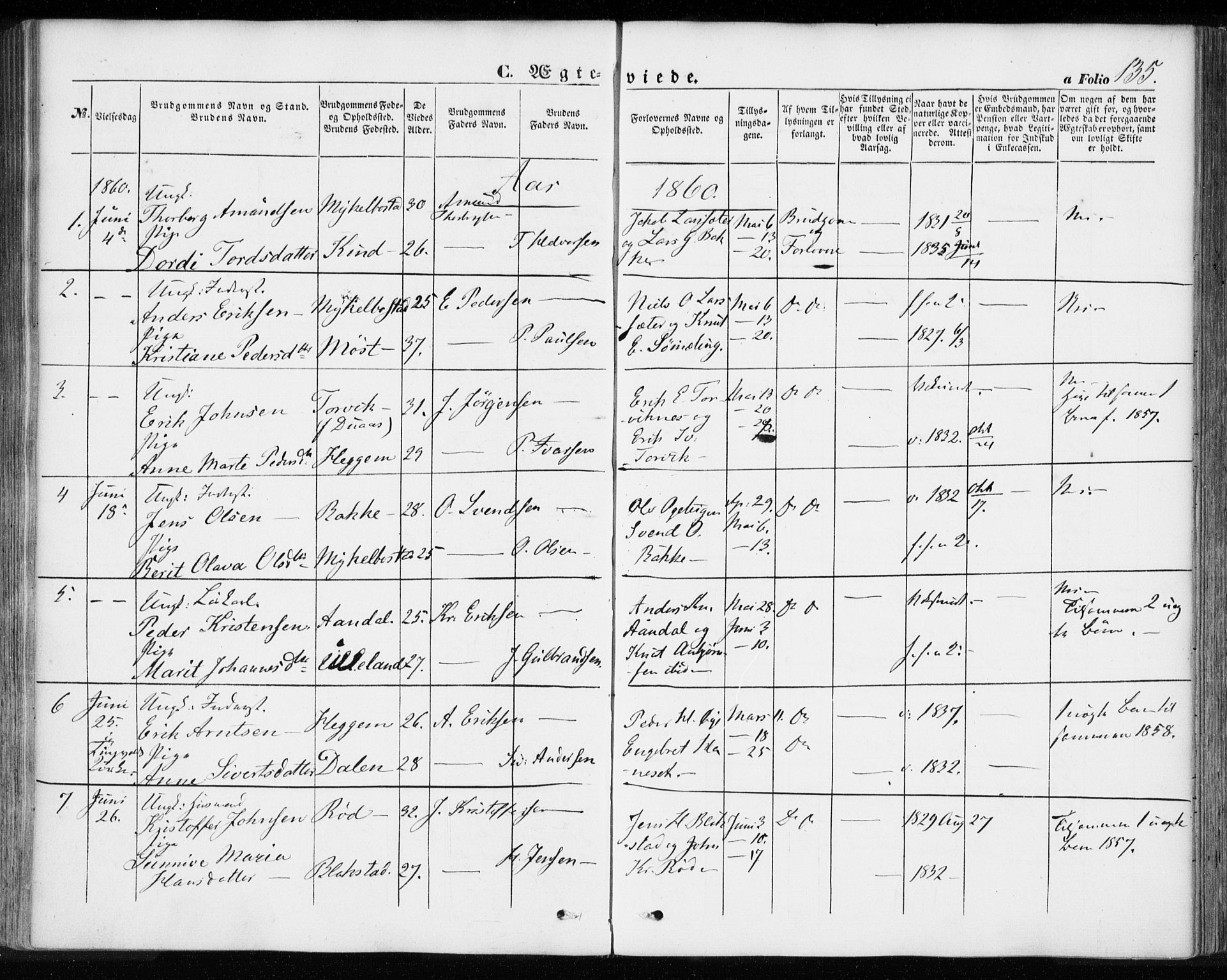 Ministerialprotokoller, klokkerbøker og fødselsregistre - Møre og Romsdal, AV/SAT-A-1454/584/L0965: Parish register (official) no. 584A05, 1857-1868, p. 135