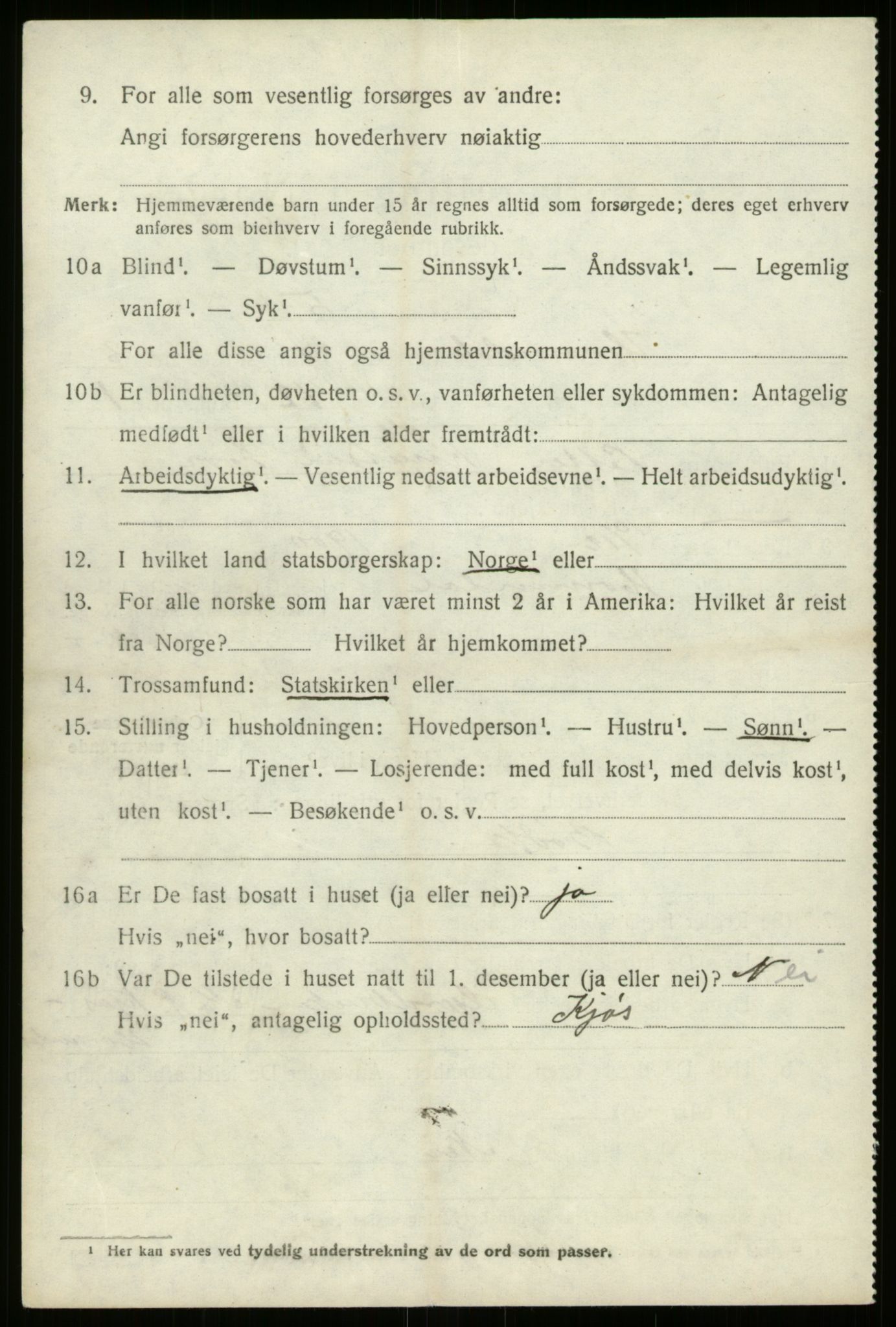 SAB, 1920 census for Hornindal, 1920, p. 1757