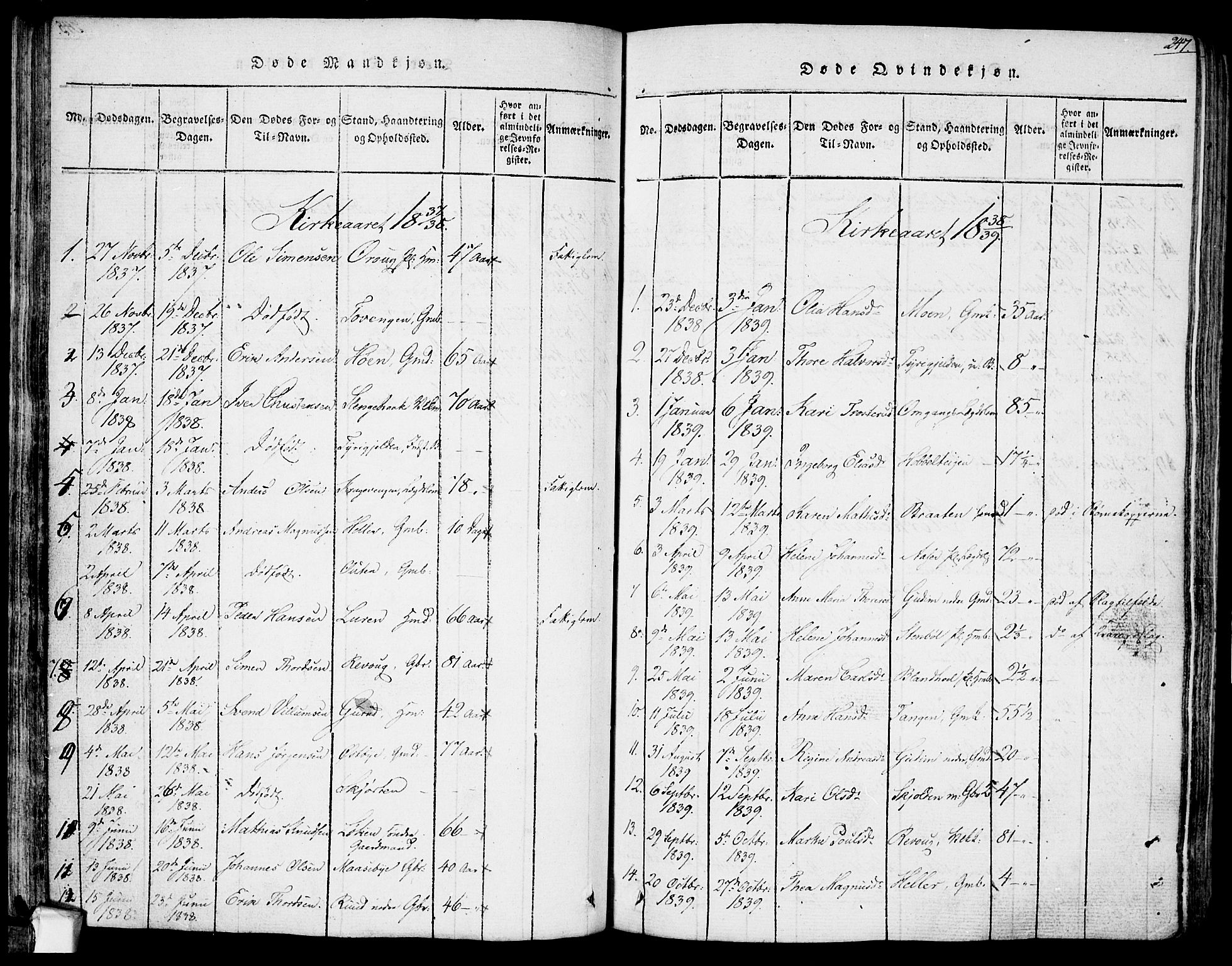 Askim prestekontor Kirkebøker, AV/SAO-A-10900/F/Fa/L0004: Parish register (official) no. 4, 1817-1846, p. 246-247