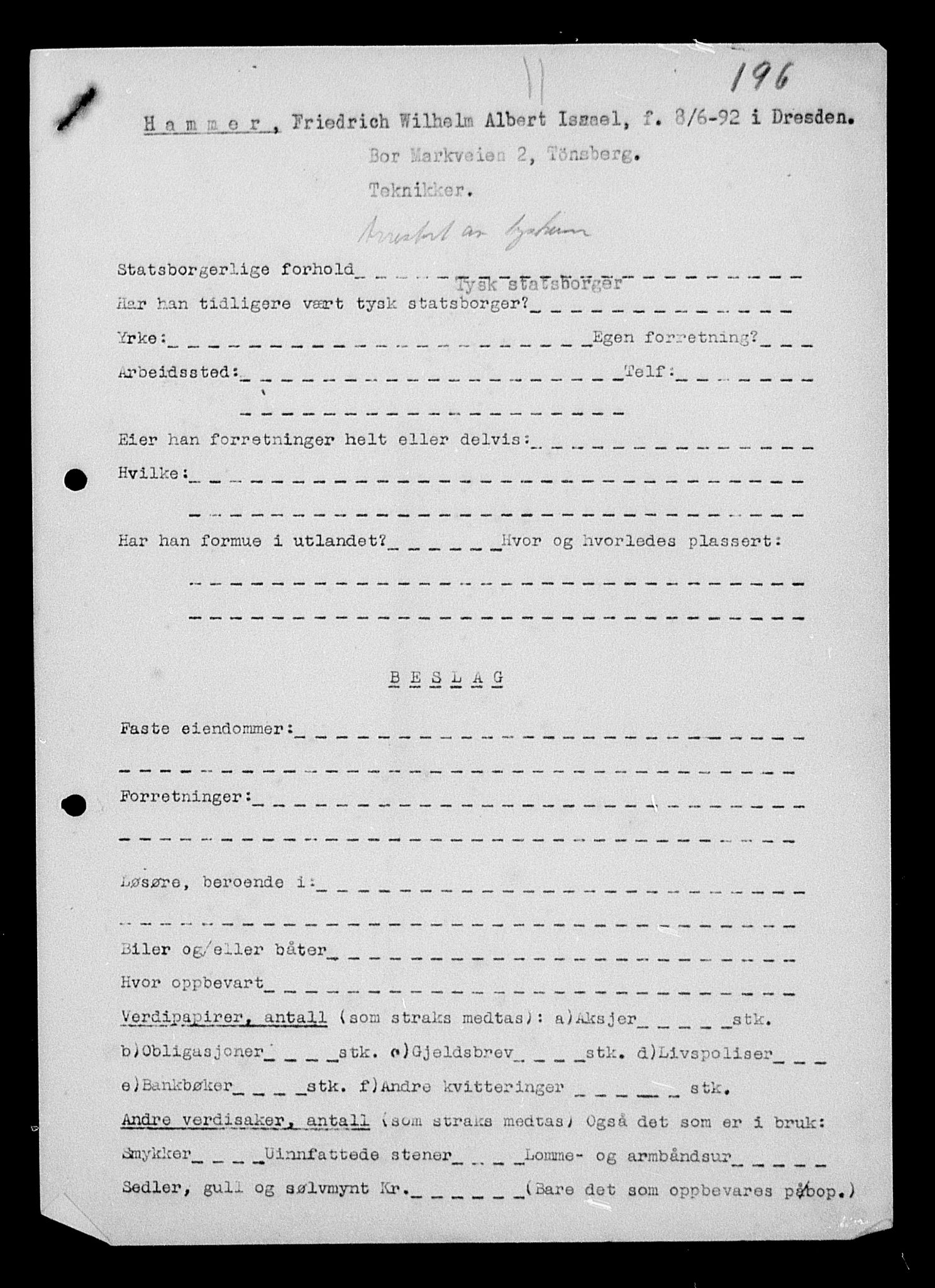 Justisdepartementet, Tilbakeføringskontoret for inndratte formuer, AV/RA-S-1564/H/Hc/Hcd/L0998: --, 1945-1947, p. 10