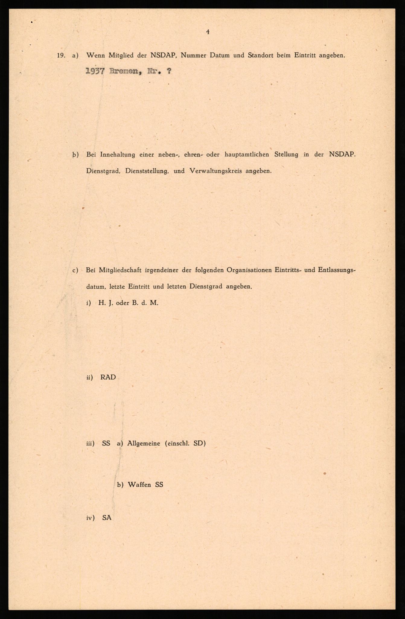 Forsvaret, Forsvarets overkommando II, AV/RA-RAFA-3915/D/Db/L0035: CI Questionaires. Tyske okkupasjonsstyrker i Norge. Tyskere., 1945-1946, p. 57