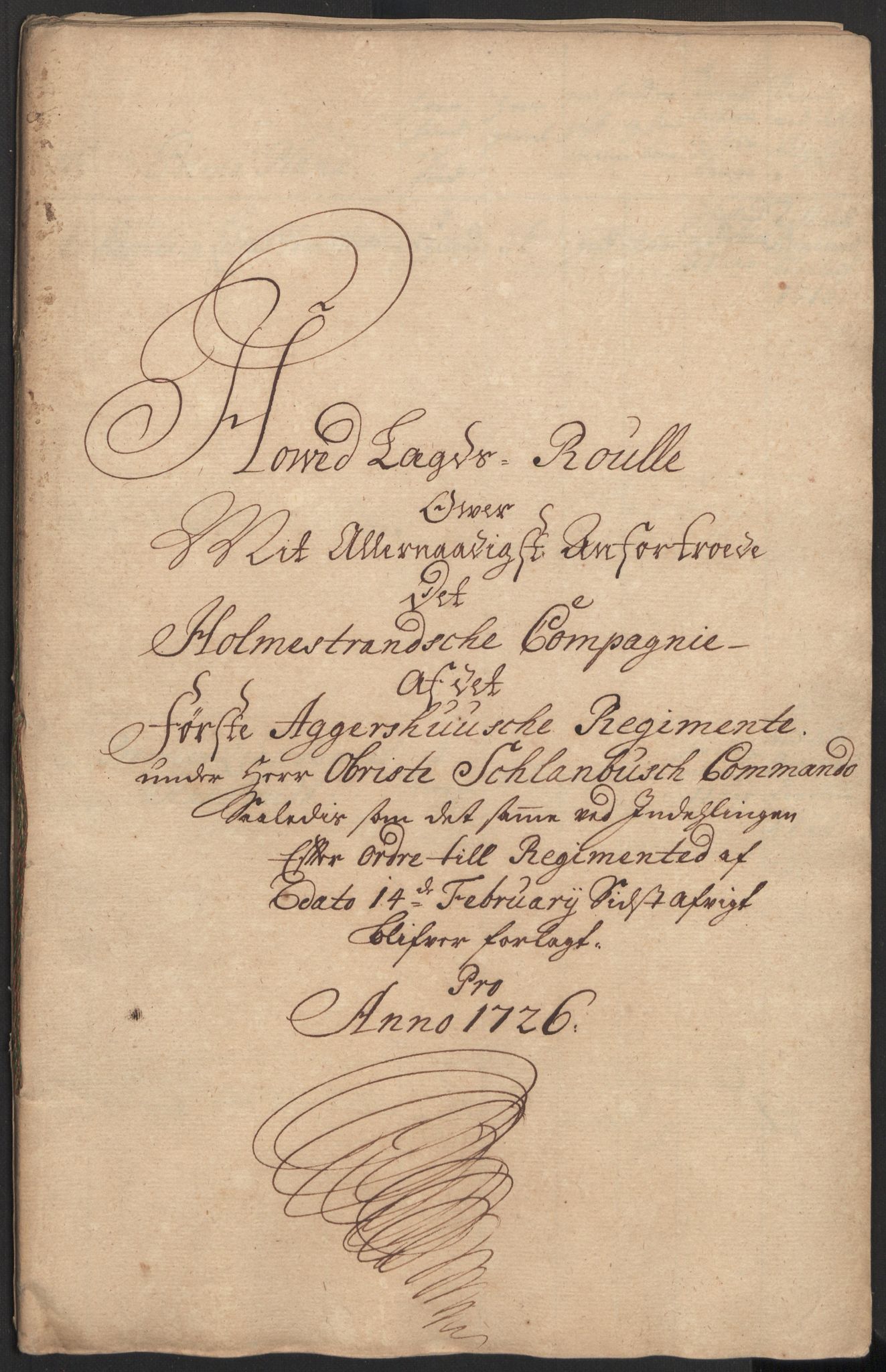 Rentekammeret inntil 1814, Realistisk ordnet avdeling, RA/EA-4070/Ki/L0015: [S14]: Hovedlegdsruller, 1726, p. 188