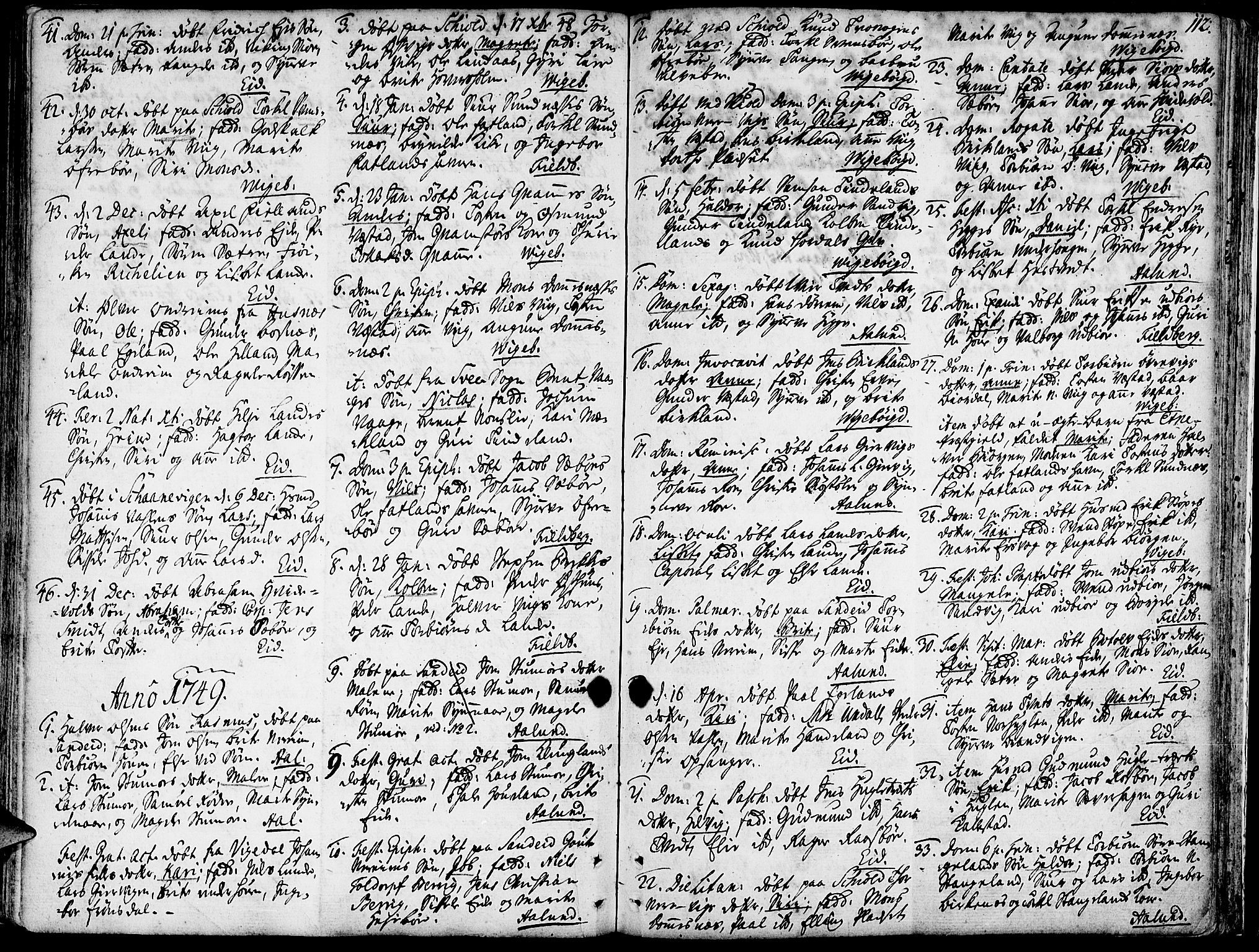 Fjelberg sokneprestembete, SAB/A-75201/H/Haa: Parish register (official) no. A 1, 1739-1759, p. 112