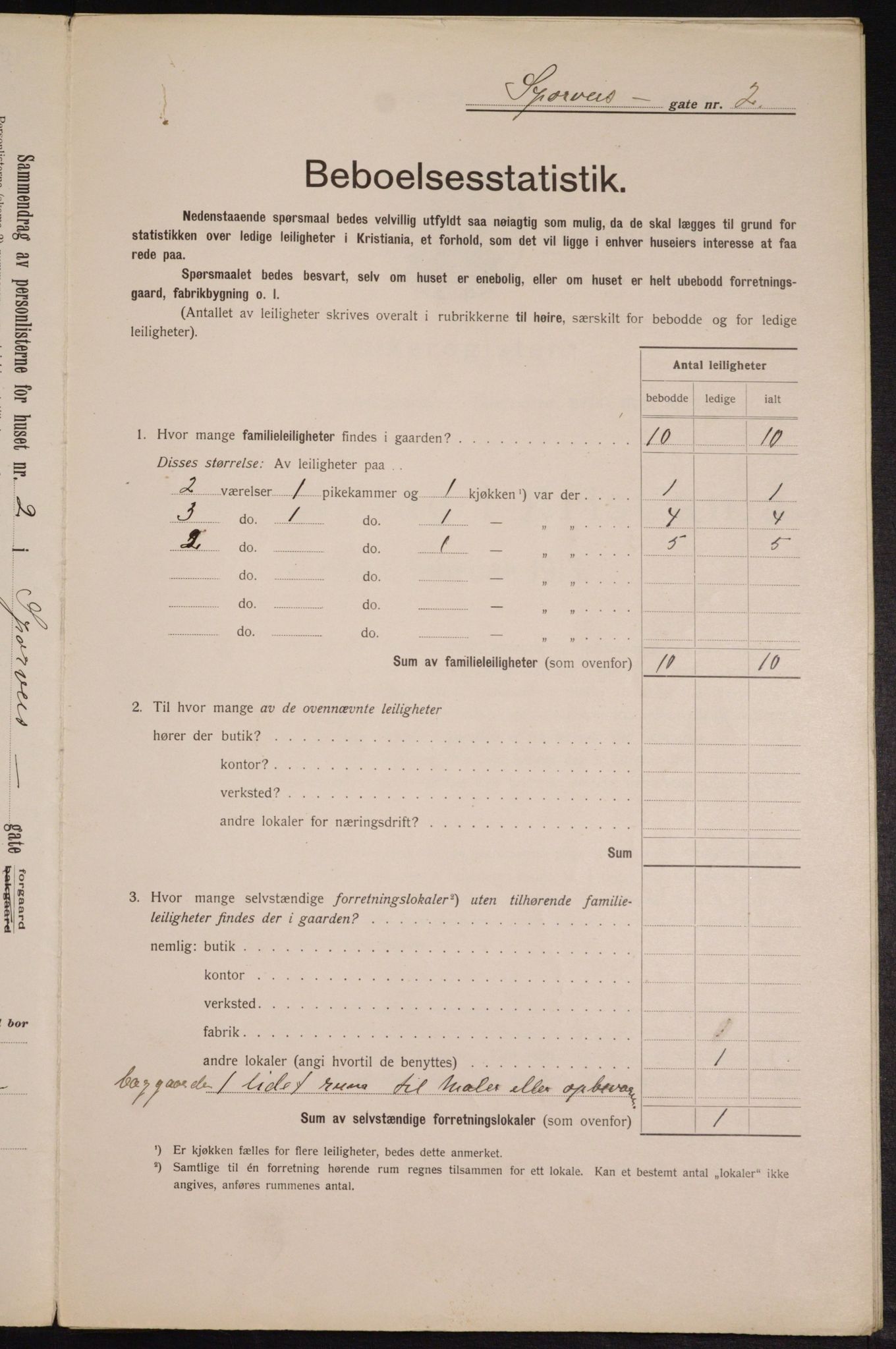 OBA, Municipal Census 1913 for Kristiania, 1913, p. 100437