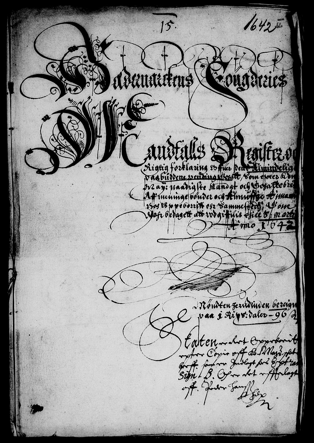 Rentekammeret inntil 1814, Reviderte regnskaper, Lensregnskaper, AV/RA-EA-5023/R/Rb/Rba/L0166: Akershus len, 1642