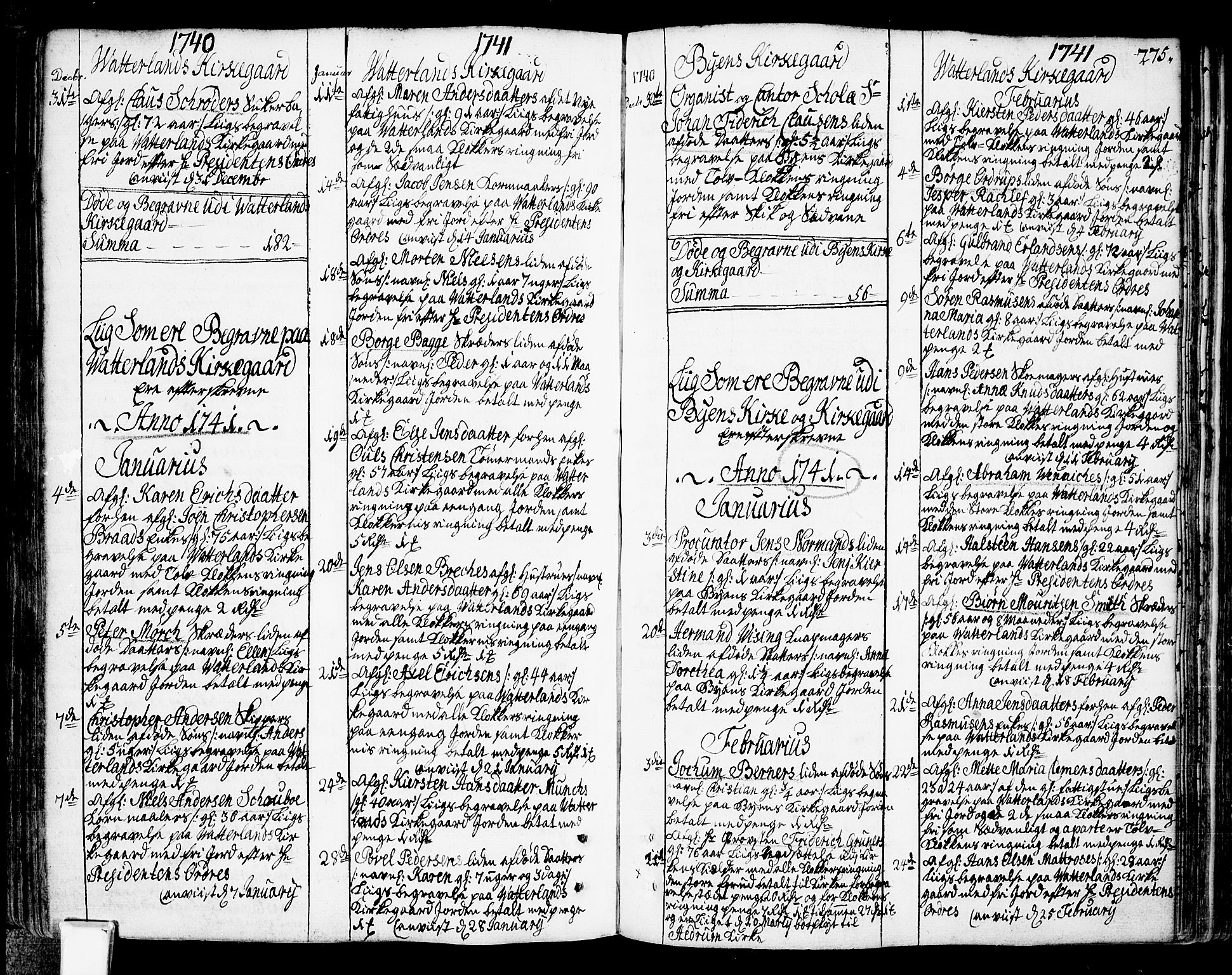 Oslo domkirke Kirkebøker, SAO/A-10752/F/Fa/L0003: Parish register (official) no. 3, 1731-1743, p. 275