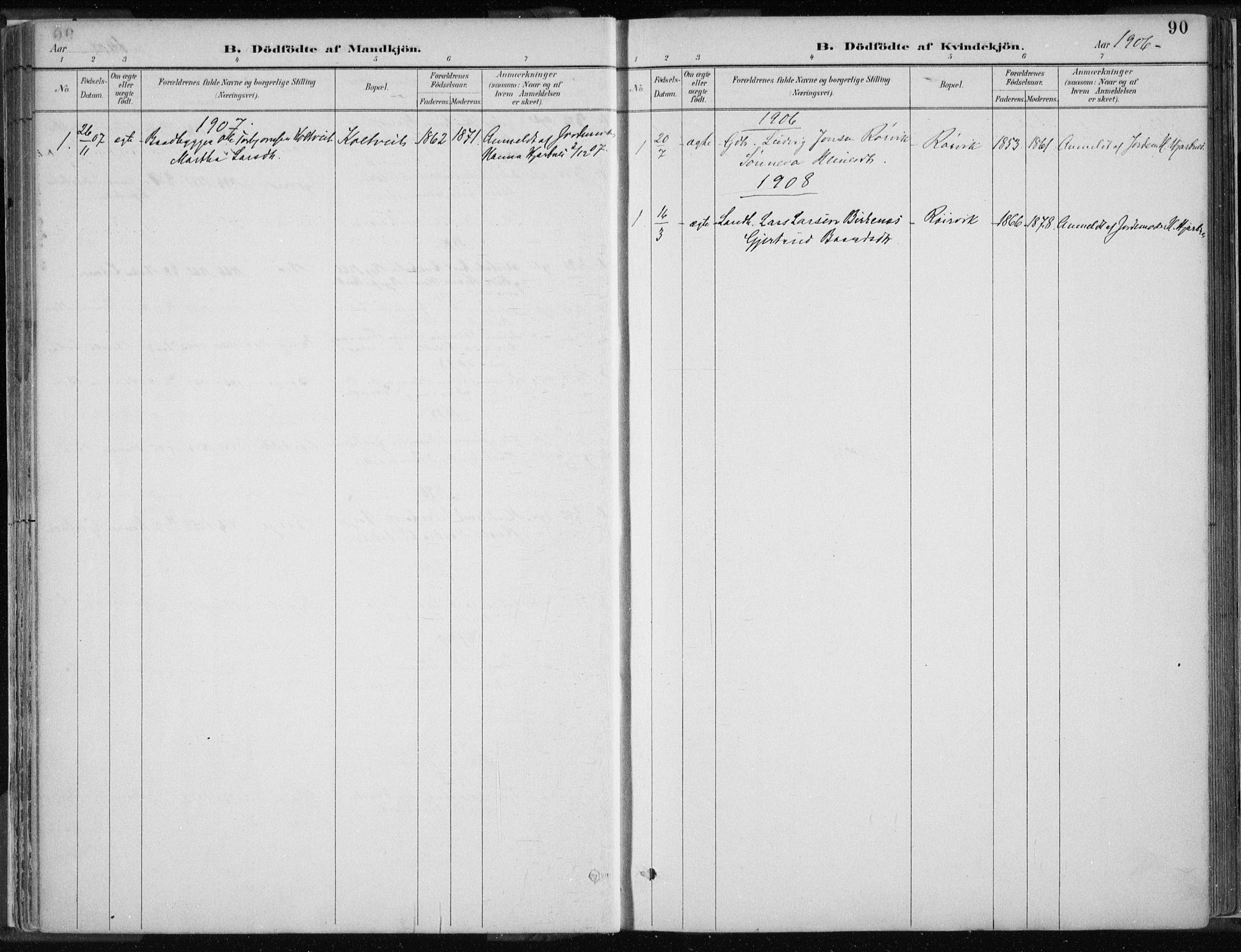 Strandebarm sokneprestembete, AV/SAB-A-78401/H/Haa: Parish register (official) no. B  1, 1886-1908, p. 90