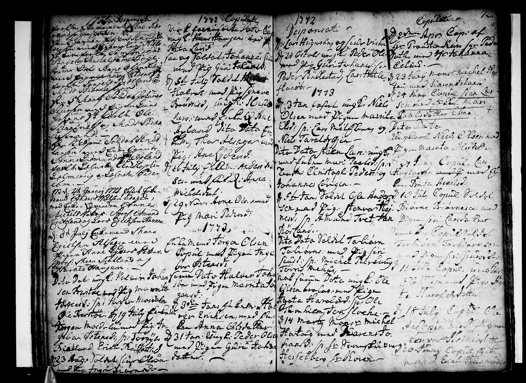 Skånevik sokneprestembete, AV/SAB-A-77801/H/Haa: Parish register (official) no. A 1, 1745-1789, p. 72