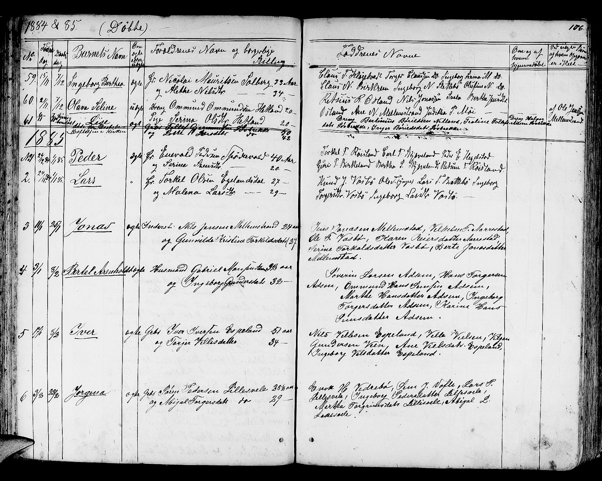 Helleland sokneprestkontor, SAST/A-101810: Parish register (copy) no. B 3, 1847-1886, p. 106