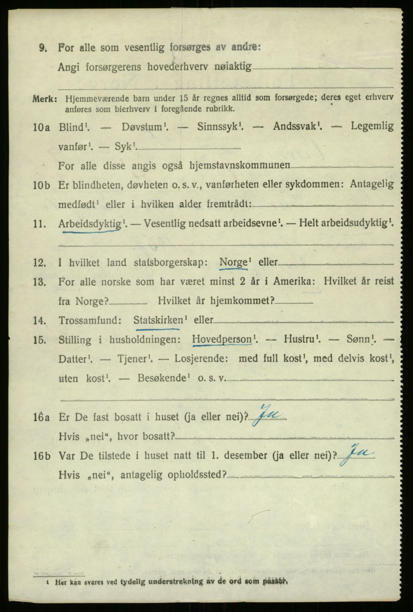 SAB, 1920 census for Vevring, 1920, p. 2367