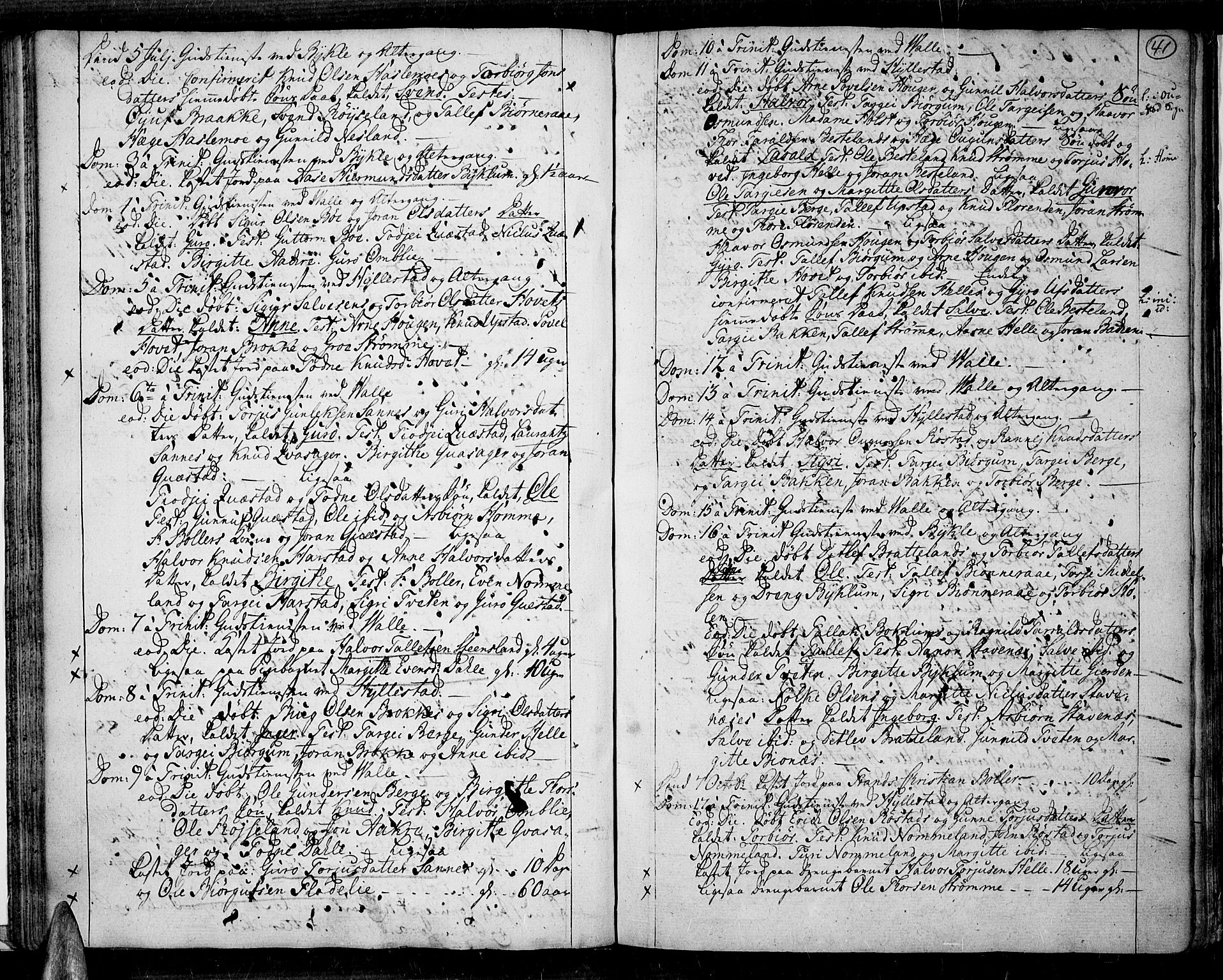 Valle sokneprestkontor, SAK/1111-0044/F/Fa/Fac/L0003: Parish register (official) no. A 3, 1776-1790, p. 41