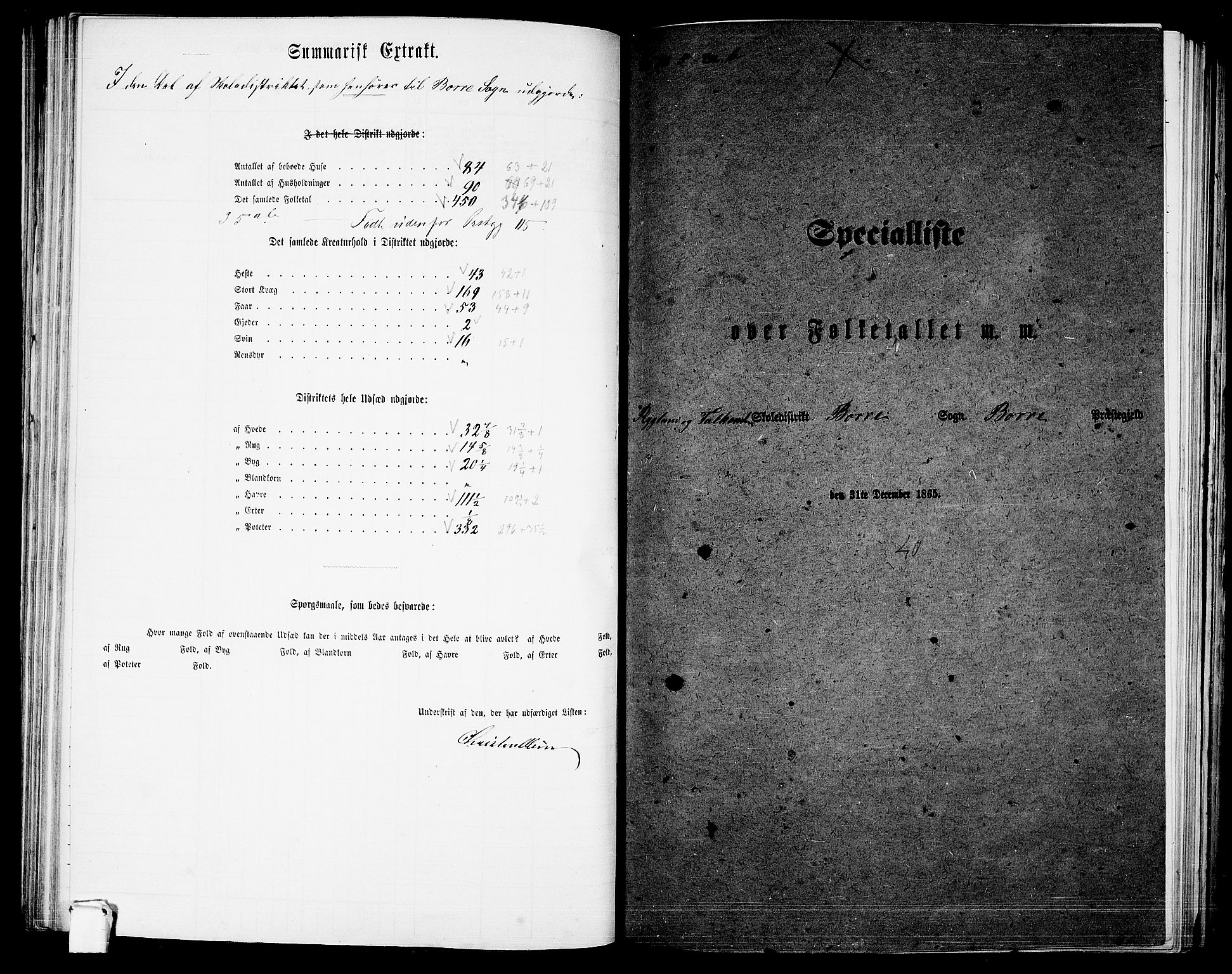 RA, 1865 census for Borre, 1865, p. 119