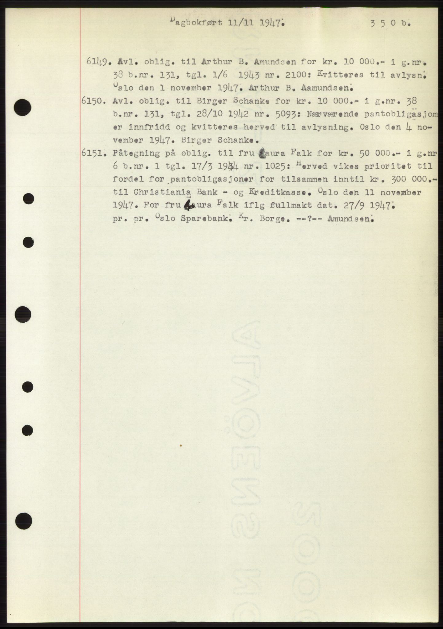 Aker herredsskriveri, AV/SAO-A-10896/G/Gb/Gbb/Gbbc/L0018: Mortgage book no. B84, 1947-1947, Diary no: : 6149/1947