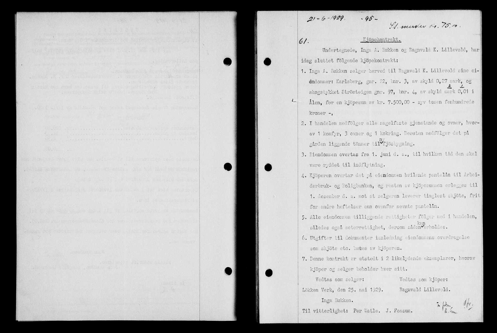Gauldal sorenskriveri, AV/SAT-A-0014/1/2/2C/L0038: Mortgage book no. 39, 1929-1930, Deed date: 21.06.1929