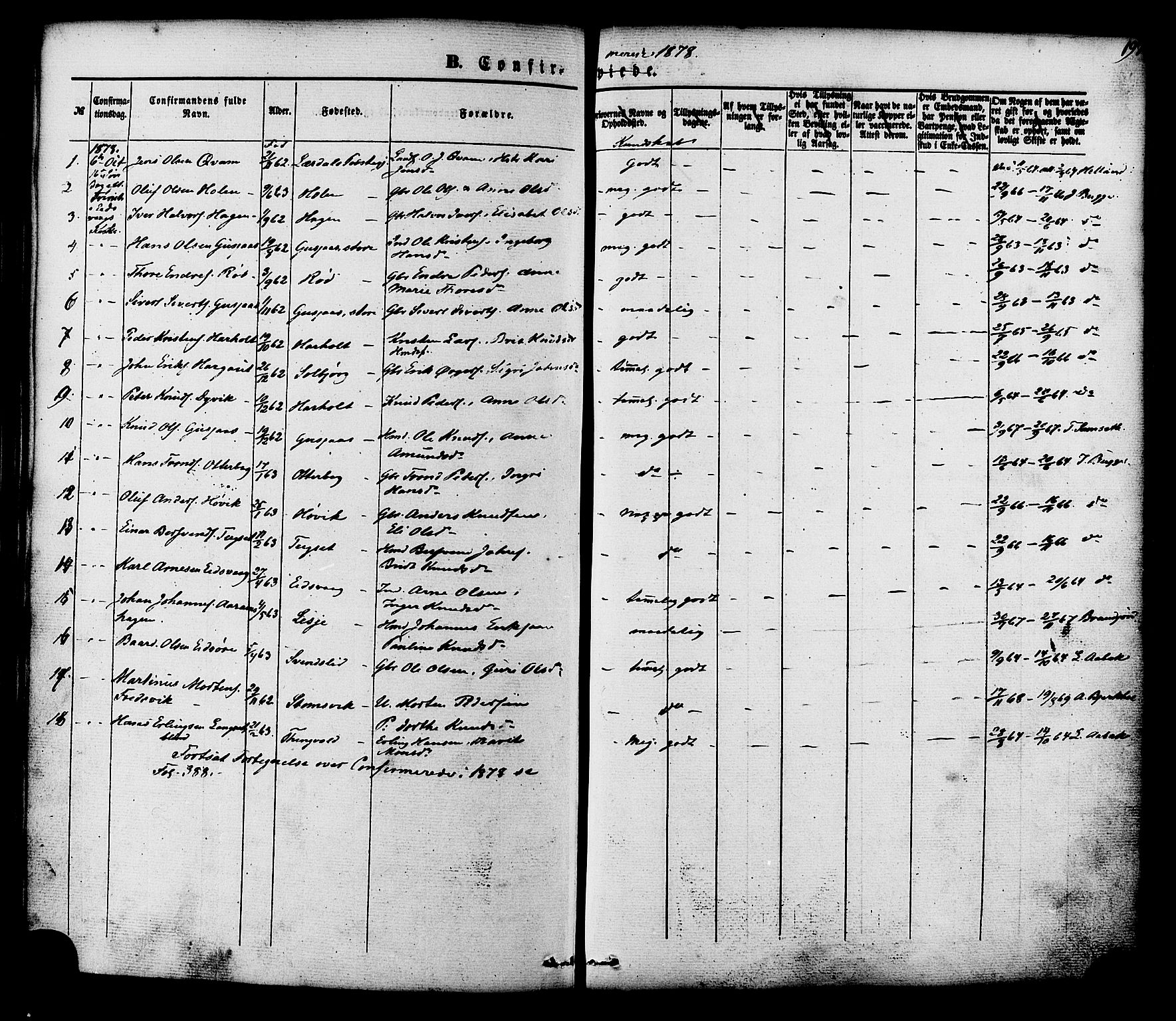 Ministerialprotokoller, klokkerbøker og fødselsregistre - Møre og Romsdal, SAT/A-1454/551/L0625: Parish register (official) no. 551A05, 1846-1879, p. 197