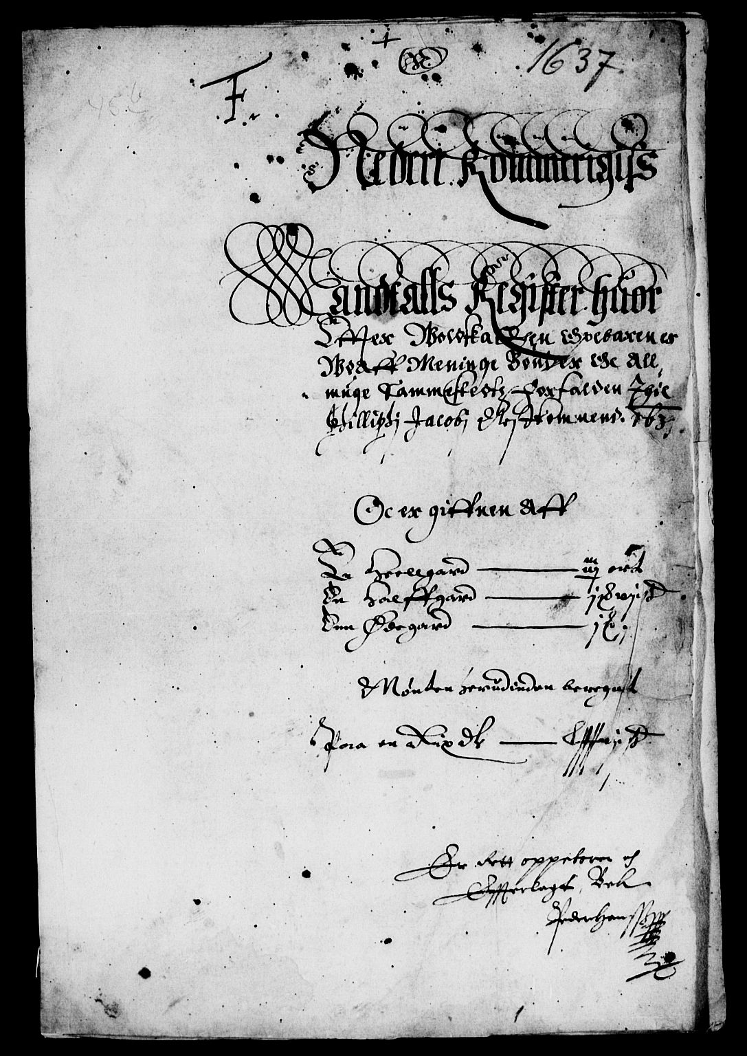 Rentekammeret inntil 1814, Reviderte regnskaper, Lensregnskaper, RA/EA-5023/R/Rb/Rba/L0129: Akershus len, 1636-1637