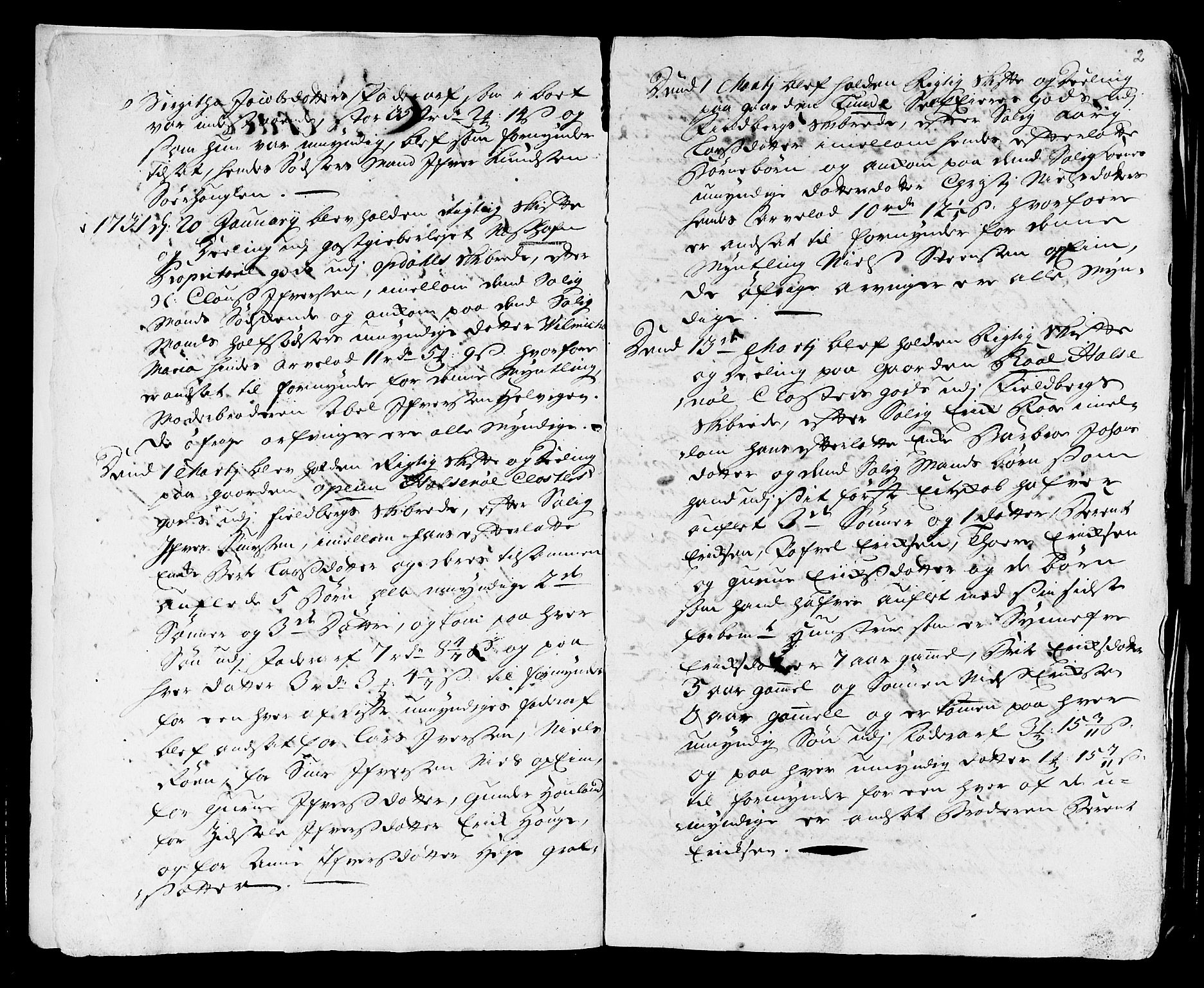 Stiftamtmannen i Bergen, AV/SAB-A-100006/F/Fd/Fdd/0001 / Lnr. 1970 - Sunnhordland, 1731-1745, p. 1b-2a