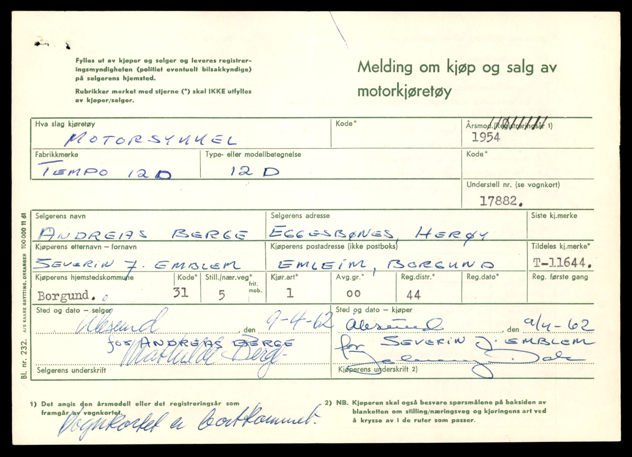 Møre og Romsdal vegkontor - Ålesund trafikkstasjon, AV/SAT-A-4099/F/Fe/L0030: Registreringskort for kjøretøy T 11620 - T 11799, 1927-1998, p. 265