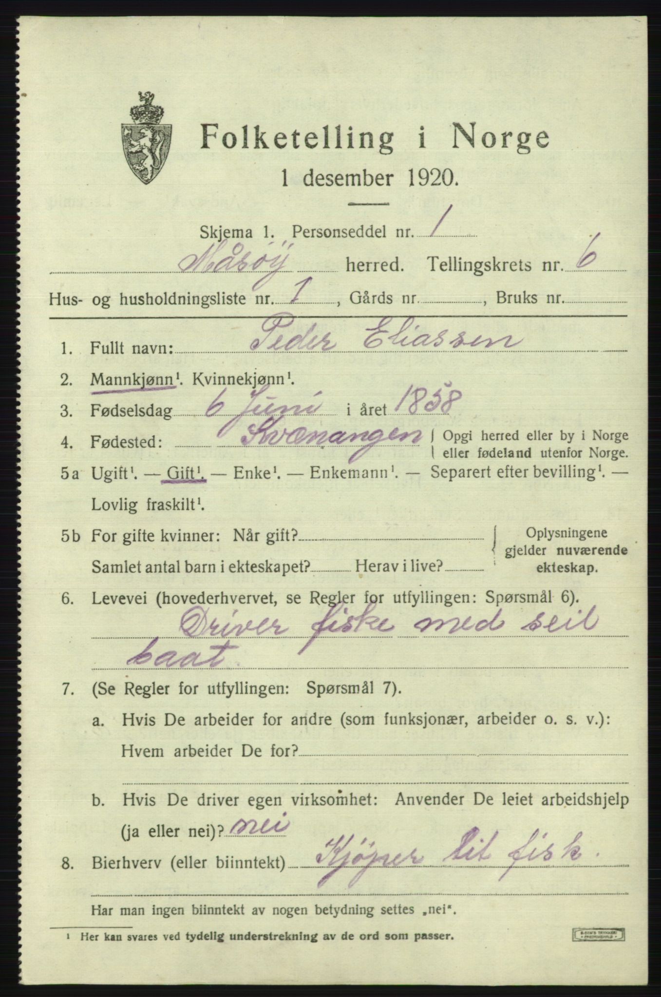 SATØ, 1920 census for Måsøy, 1920, p. 2914