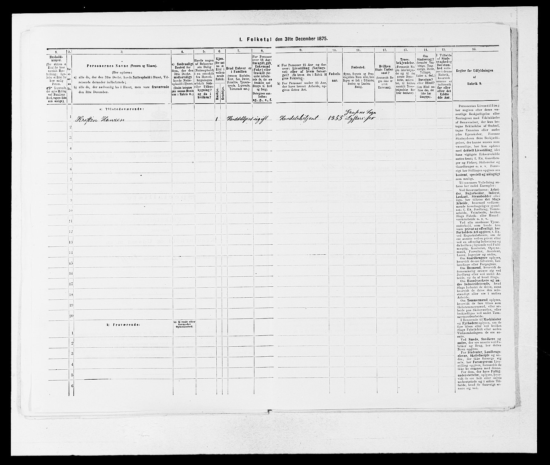 SAB, 1875 census for 1425P Hafslo, 1875, p. 811