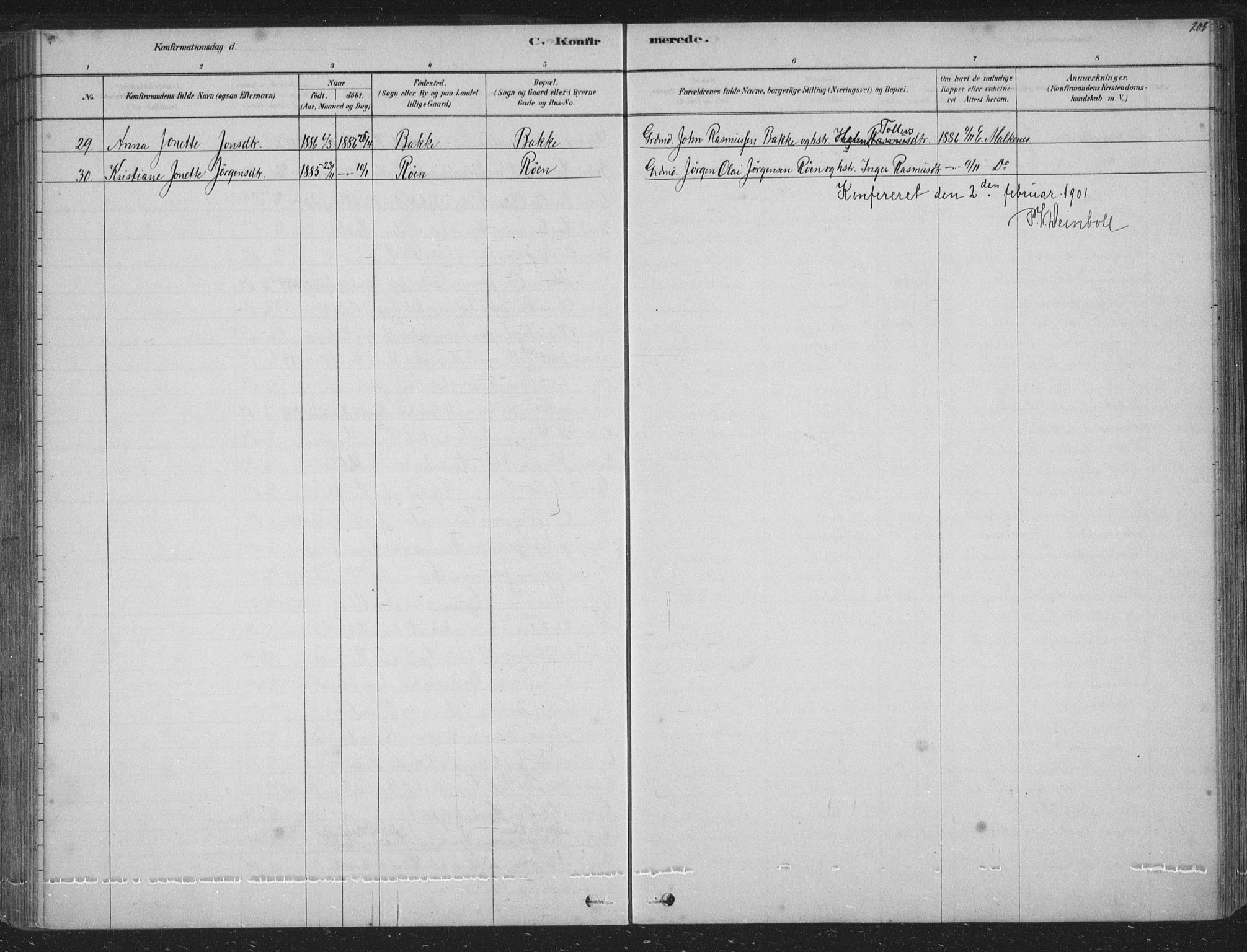 Tysnes sokneprestembete, AV/SAB-A-78601/H/Hab: Parish register (copy) no. B 2, 1878-1918, p. 203