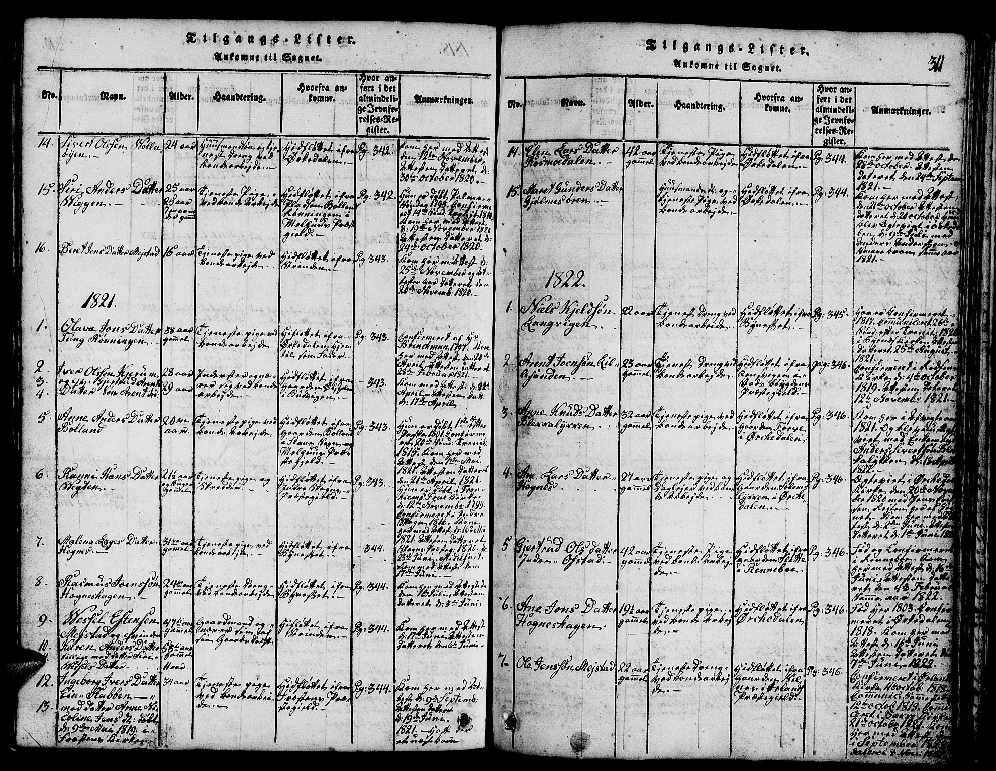 Ministerialprotokoller, klokkerbøker og fødselsregistre - Sør-Trøndelag, SAT/A-1456/665/L0776: Parish register (copy) no. 665C01, 1817-1837, p. 311