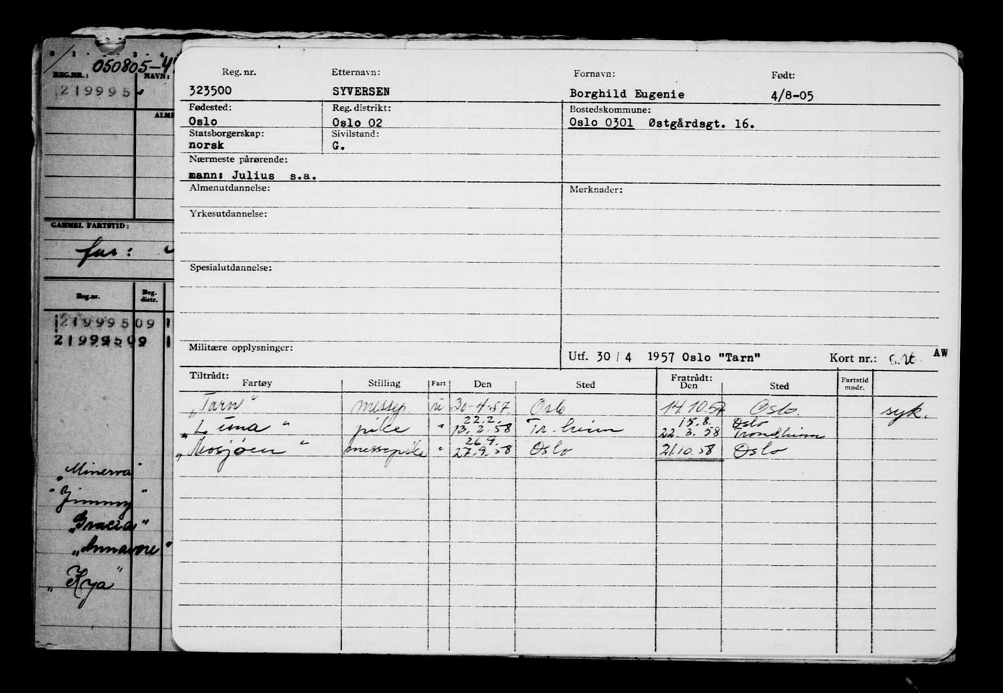 Direktoratet for sjømenn, RA/S-3545/G/Gb/L0060: Hovedkort, 1905, p. 406