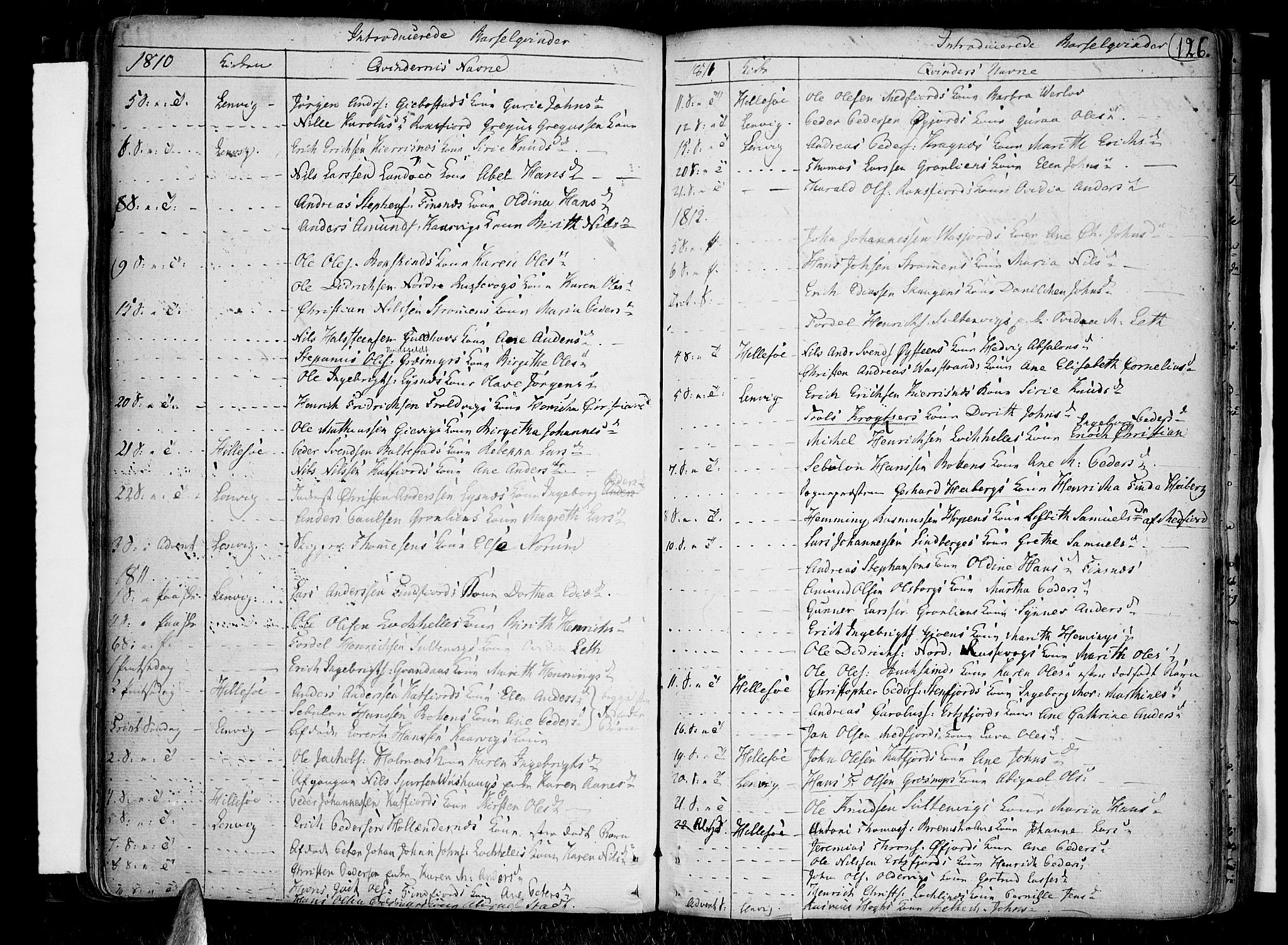 Lenvik sokneprestembete, SATØ/S-1310/H/Ha/Haa/L0002kirke: Parish register (official) no. 2, 1784-1820, p. 126