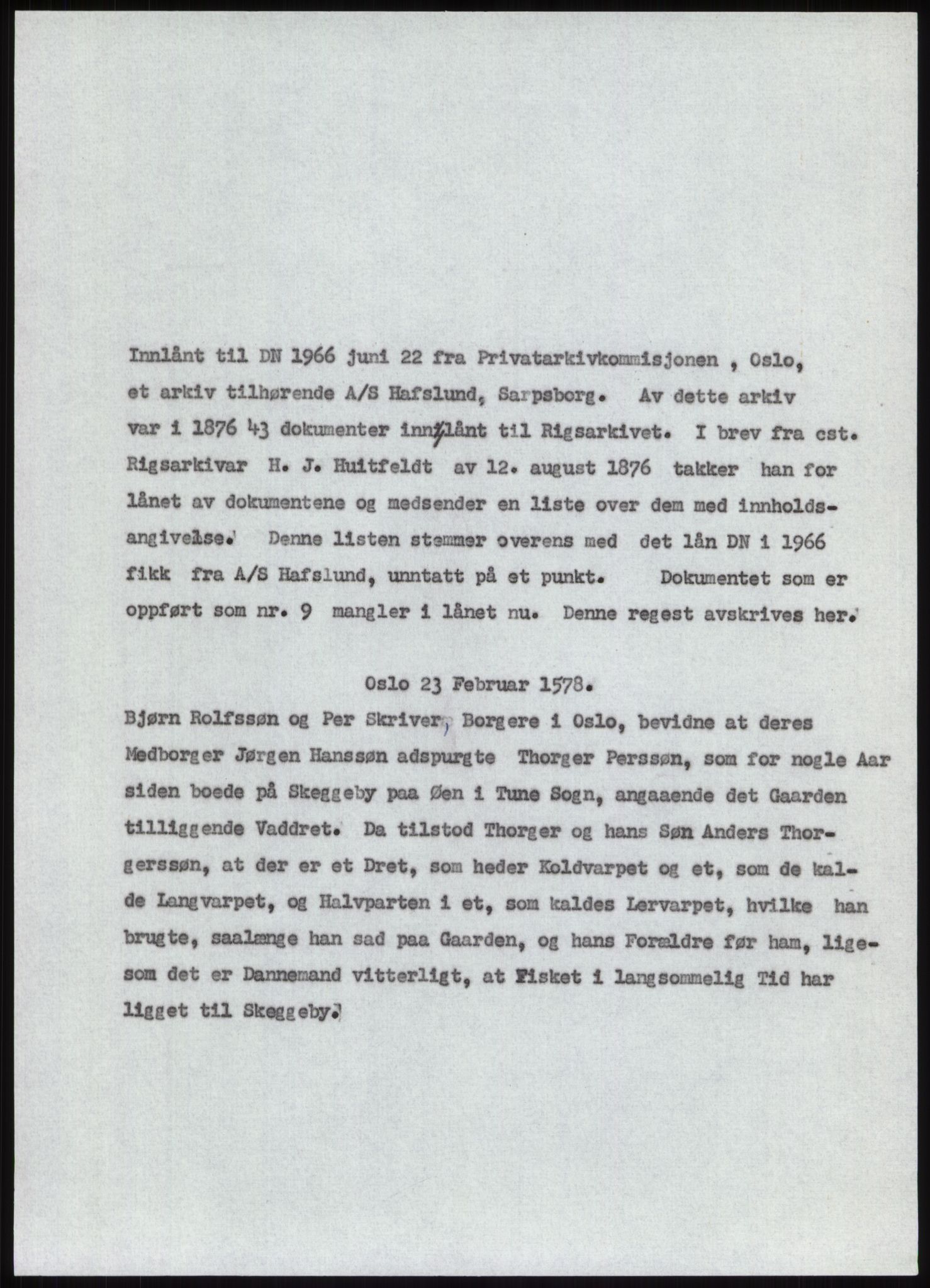 Samlinger til kildeutgivelse, Diplomavskriftsamlingen, AV/RA-EA-4053/H/Ha, p. 178