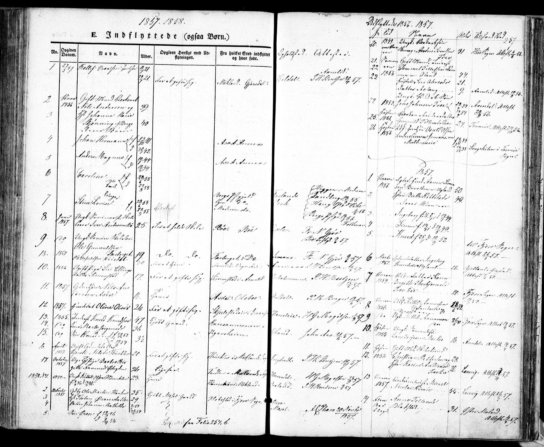 Froland sokneprestkontor, SAK/1111-0013/F/Fa/L0002: Parish register (official) no. A 2, 1845-1863, p. 257