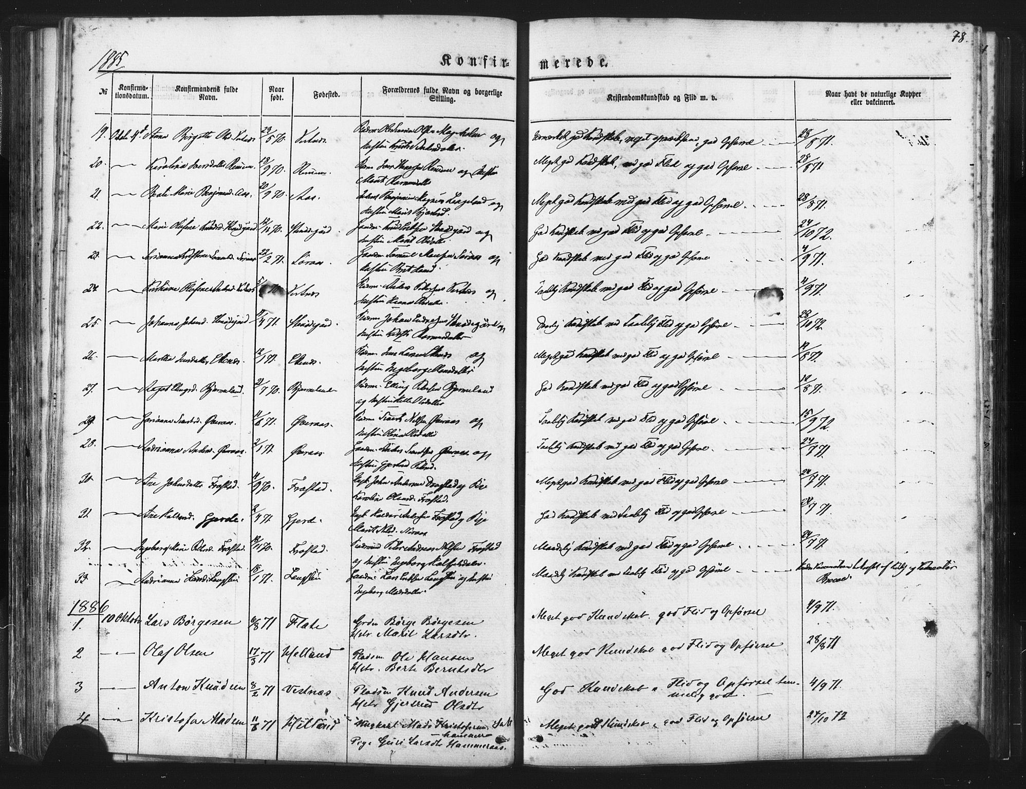 Ministerialprotokoller, klokkerbøker og fødselsregistre - Møre og Romsdal, AV/SAT-A-1454/539/L0530: Parish register (official) no. 539A03, 1872-1886, p. 78