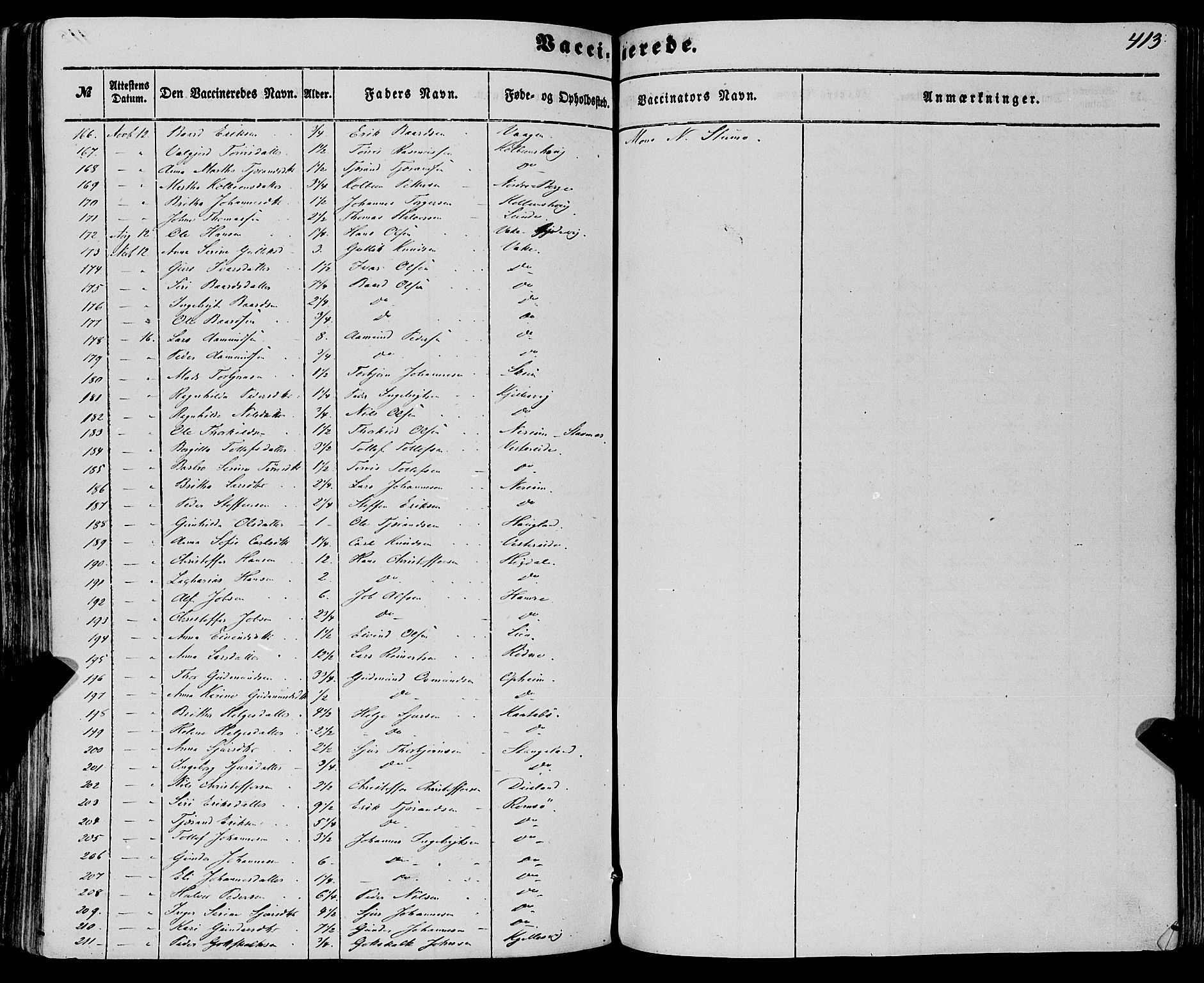 Fjelberg sokneprestembete, AV/SAB-A-75201/H/Haa: Parish register (official) no. A 7, 1851-1867, p. 413