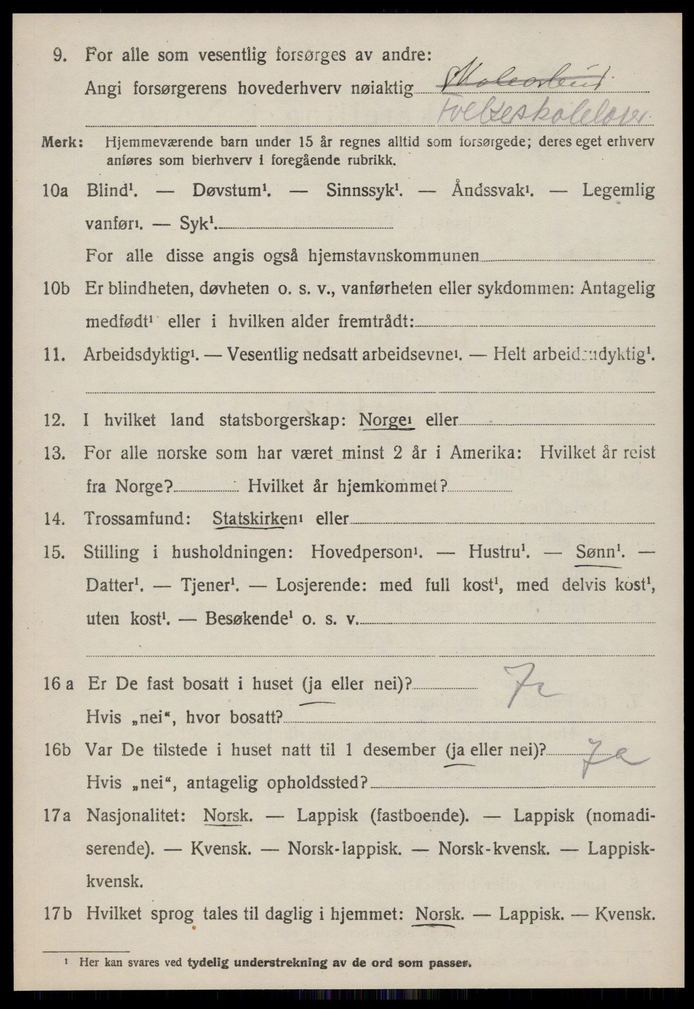 SAT, 1920 census for Meldal, 1920, p. 9142