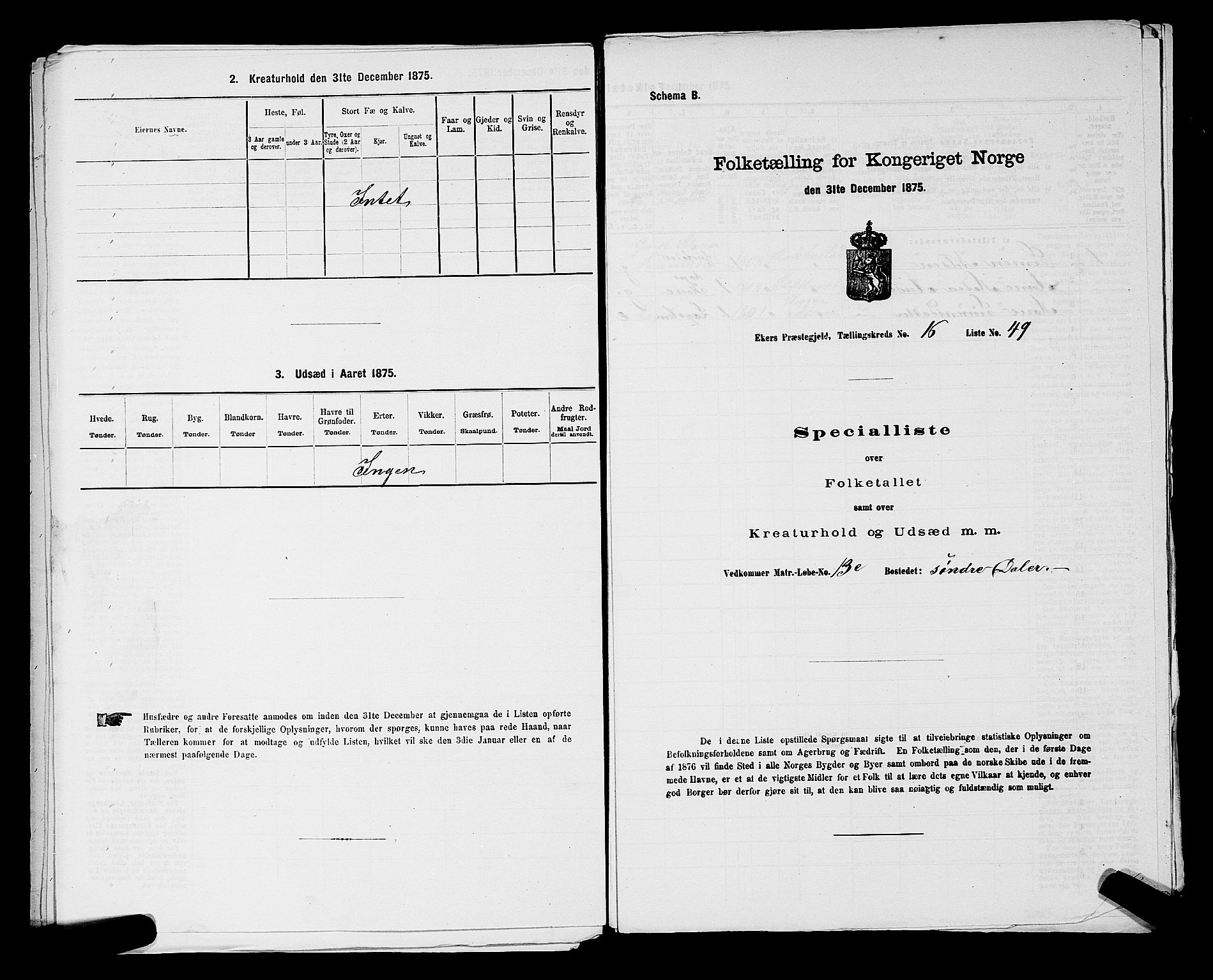 SAKO, 1875 census for 0624P Eiker, 1875, p. 2967