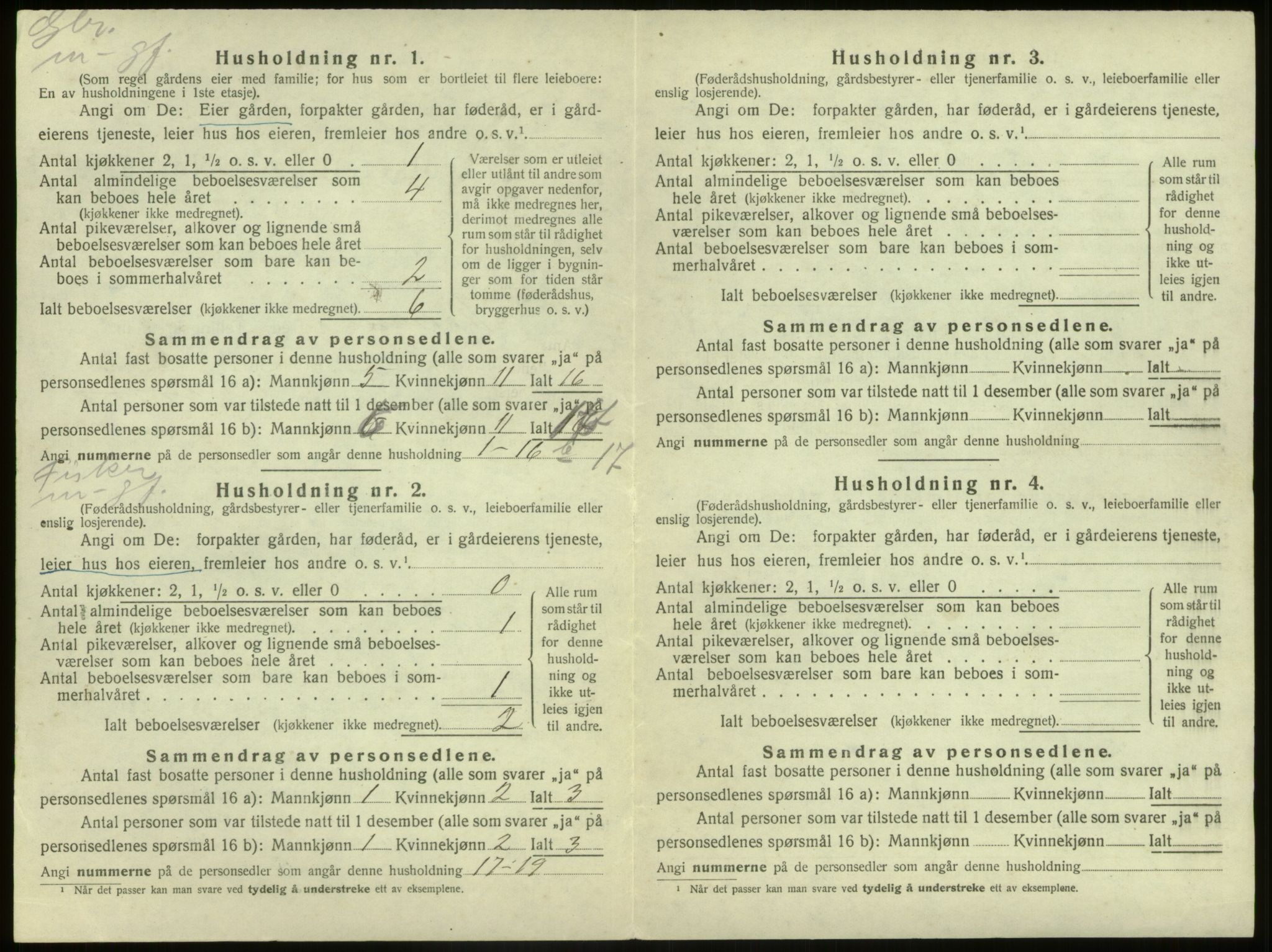 SAB, 1920 census for Kinn, 1920, p. 1709