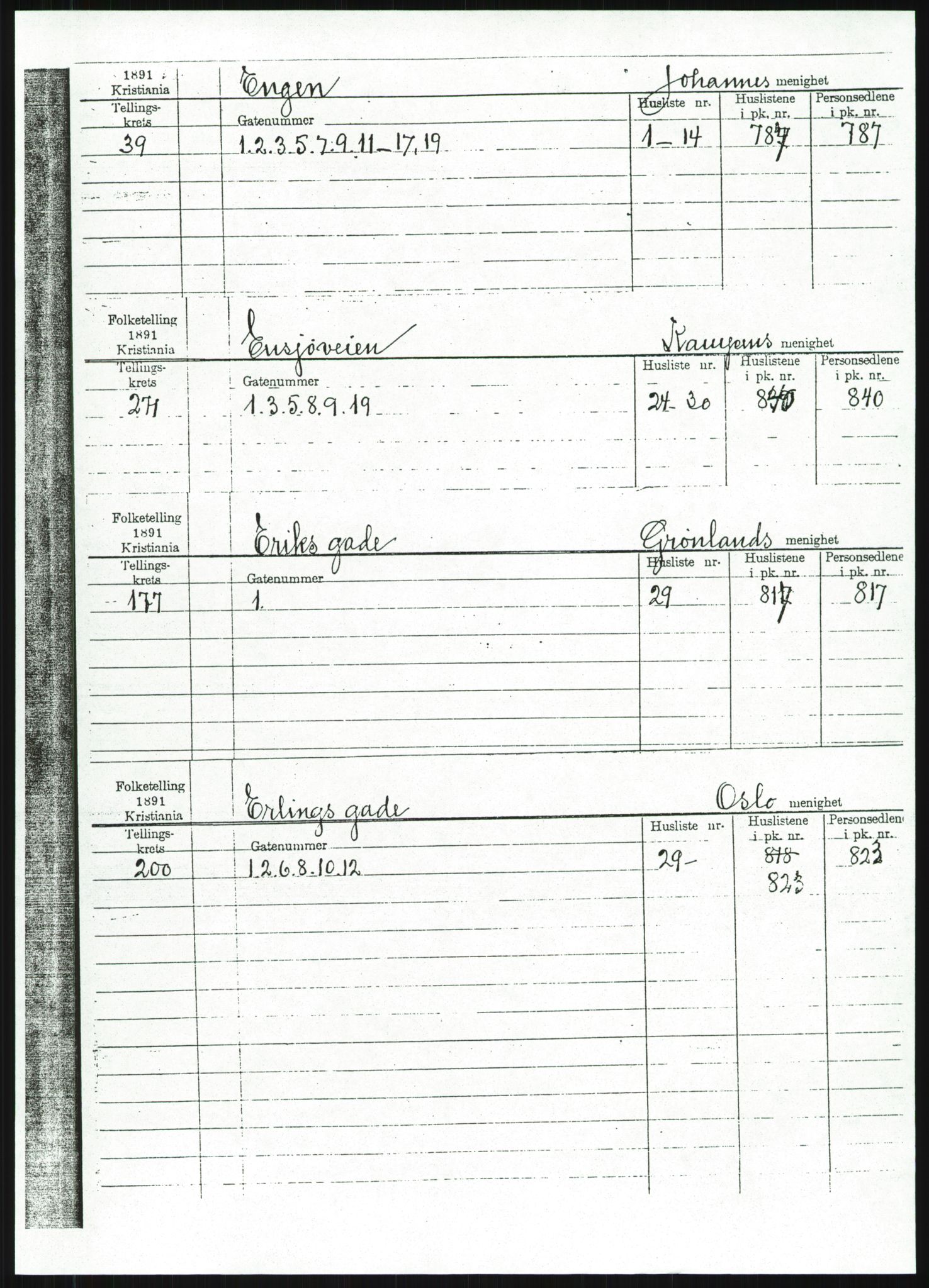 RA, 1891 census for 0301 Kristiania, 1891, p. 26