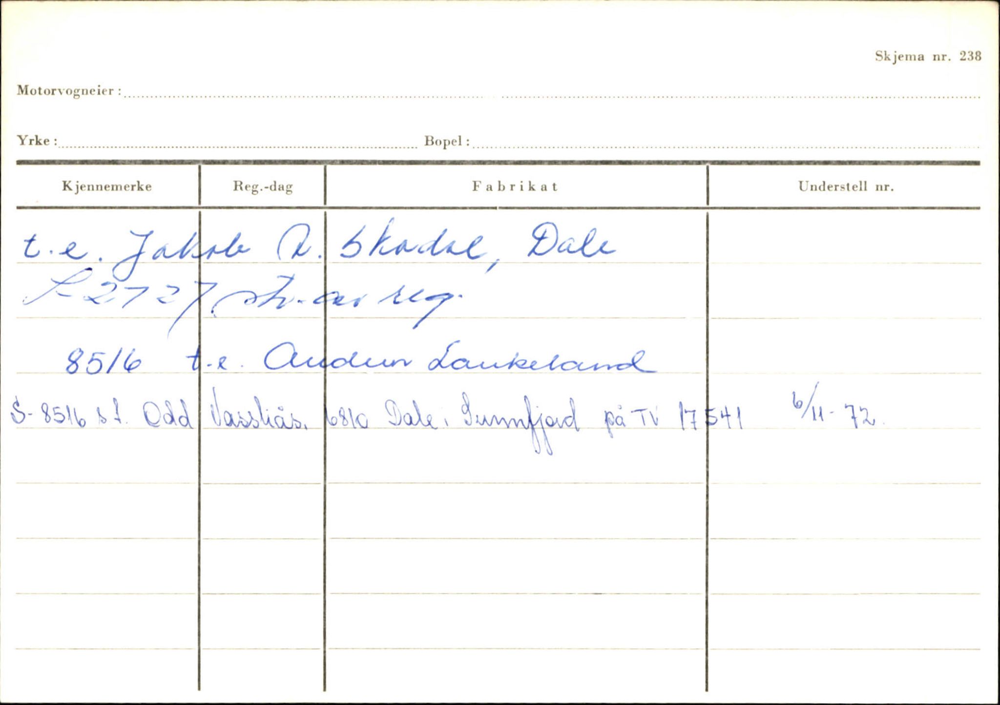 Statens vegvesen, Sogn og Fjordane vegkontor, AV/SAB-A-5301/4/F/L0125: Eigarregister Sogndal V-Å. Aurland A-Å. Fjaler A-N, 1945-1975, p. 2499