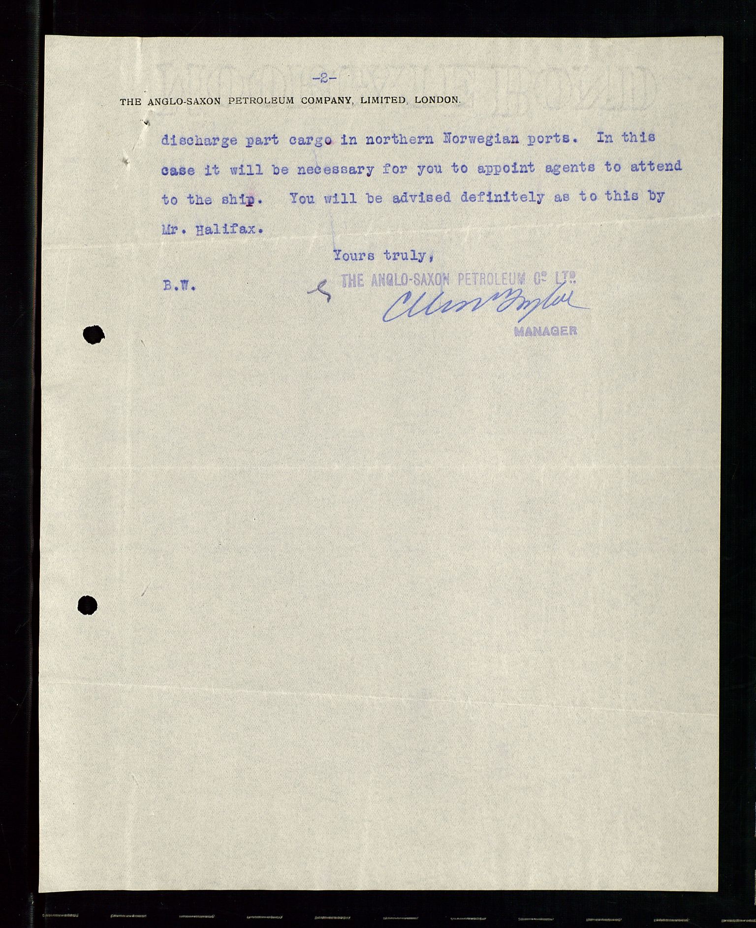 Pa 1521 - A/S Norske Shell, AV/SAST-A-101915/E/Ea/Eaa/L0001: Sjefskorrespondanse, 1917, p. 46