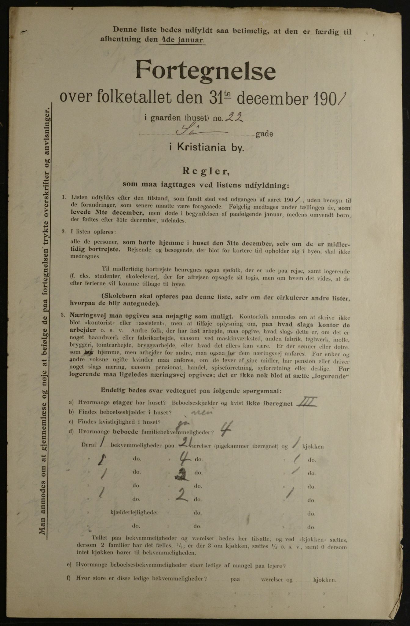 OBA, Municipal Census 1901 for Kristiania, 1901, p. 14667