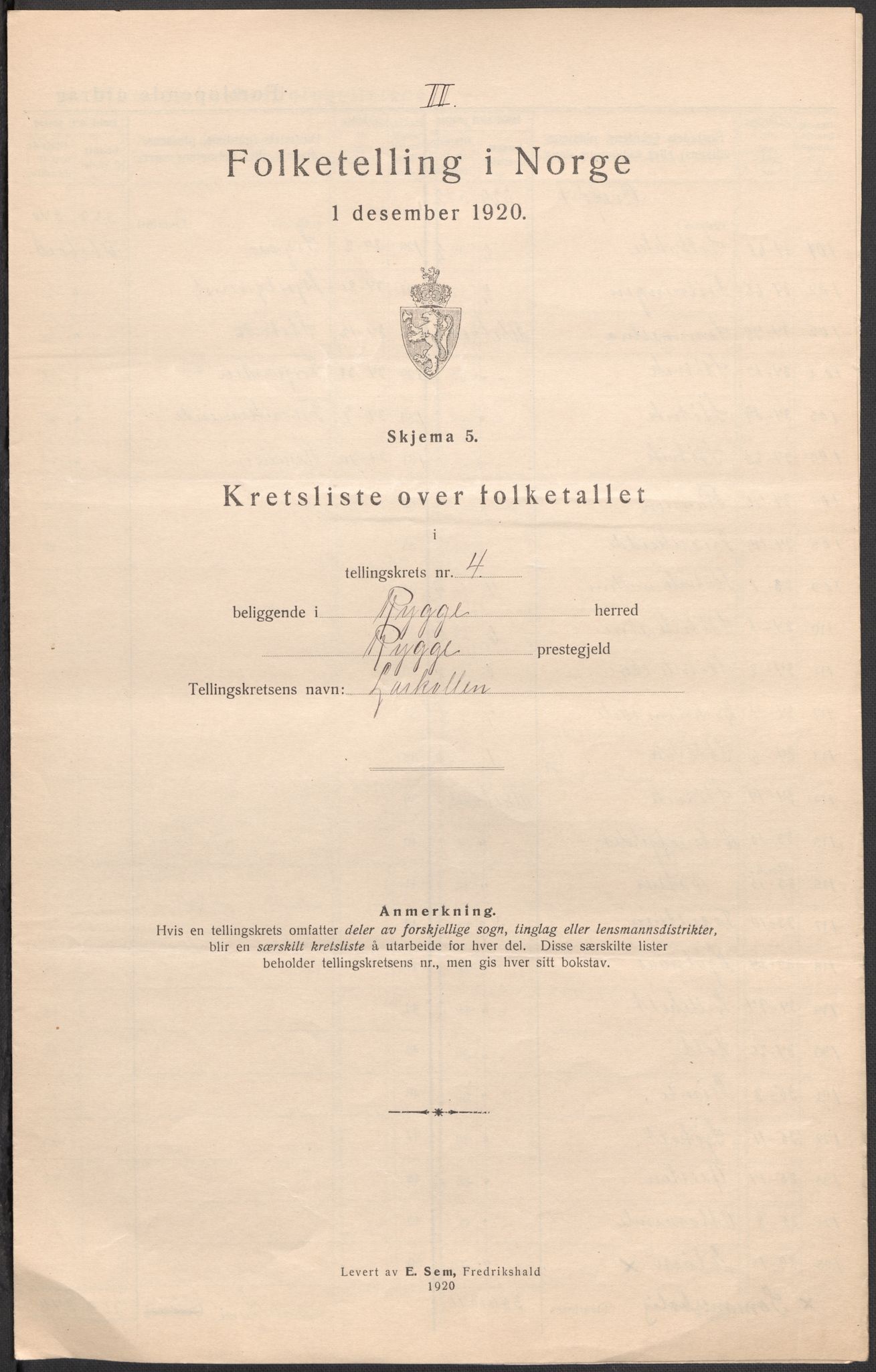 SAO, 1920 census for Rygge, 1920, p. 32