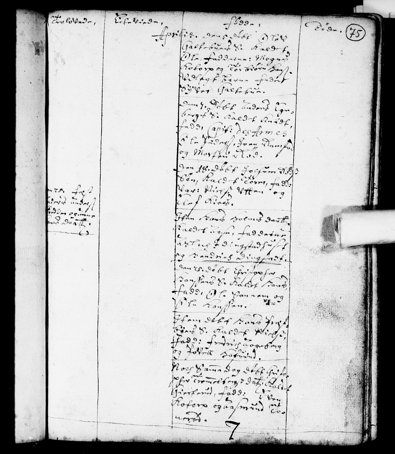 Spydeberg prestekontor Kirkebøker, AV/SAO-A-10924/F/Fa/L0001: Parish register (official) no. I 1, 1696-1738, p. 75