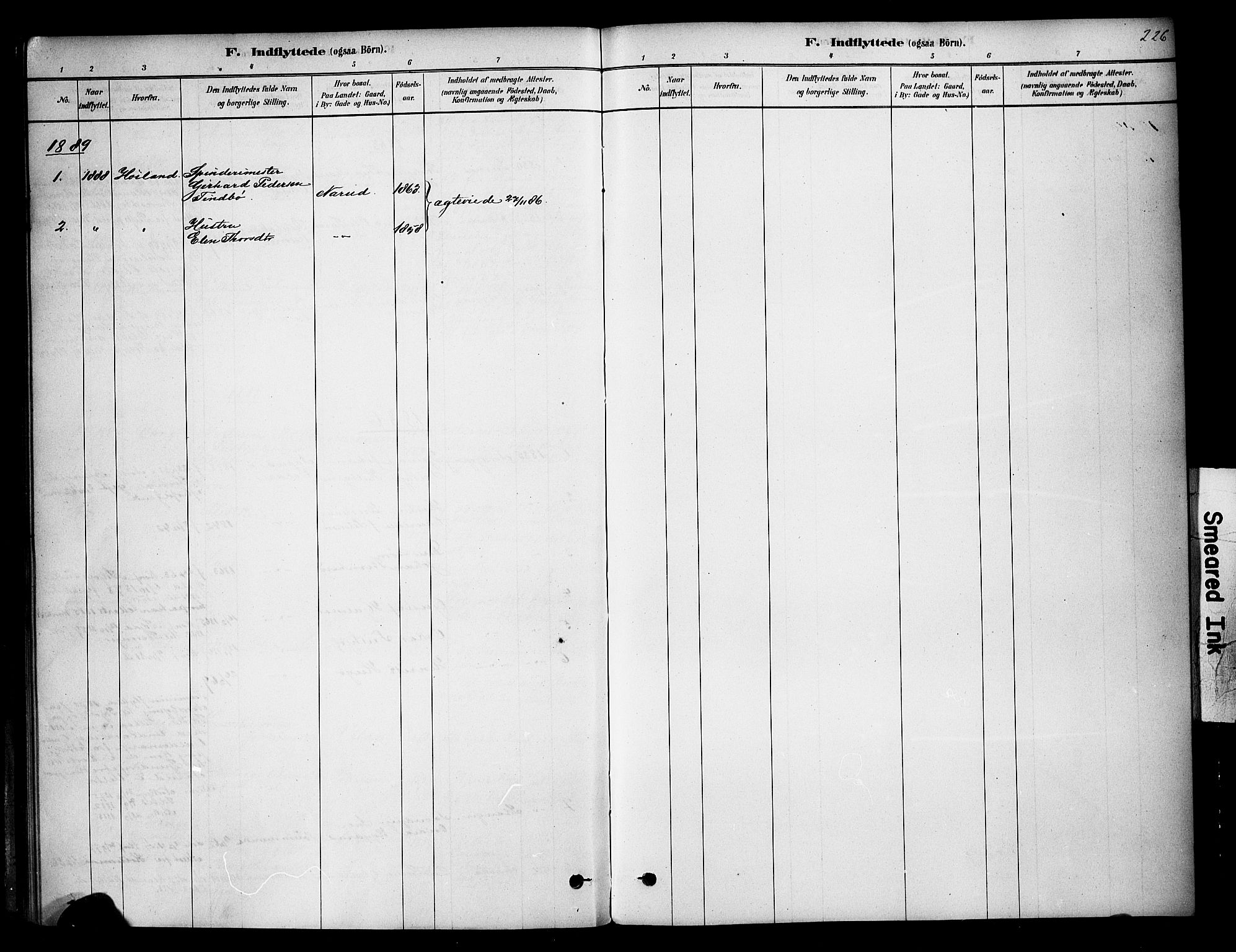 Ringsaker prestekontor, SAH/PREST-014/K/Ka/L0014: Parish register (official) no. 14, 1879-1890, p. 226