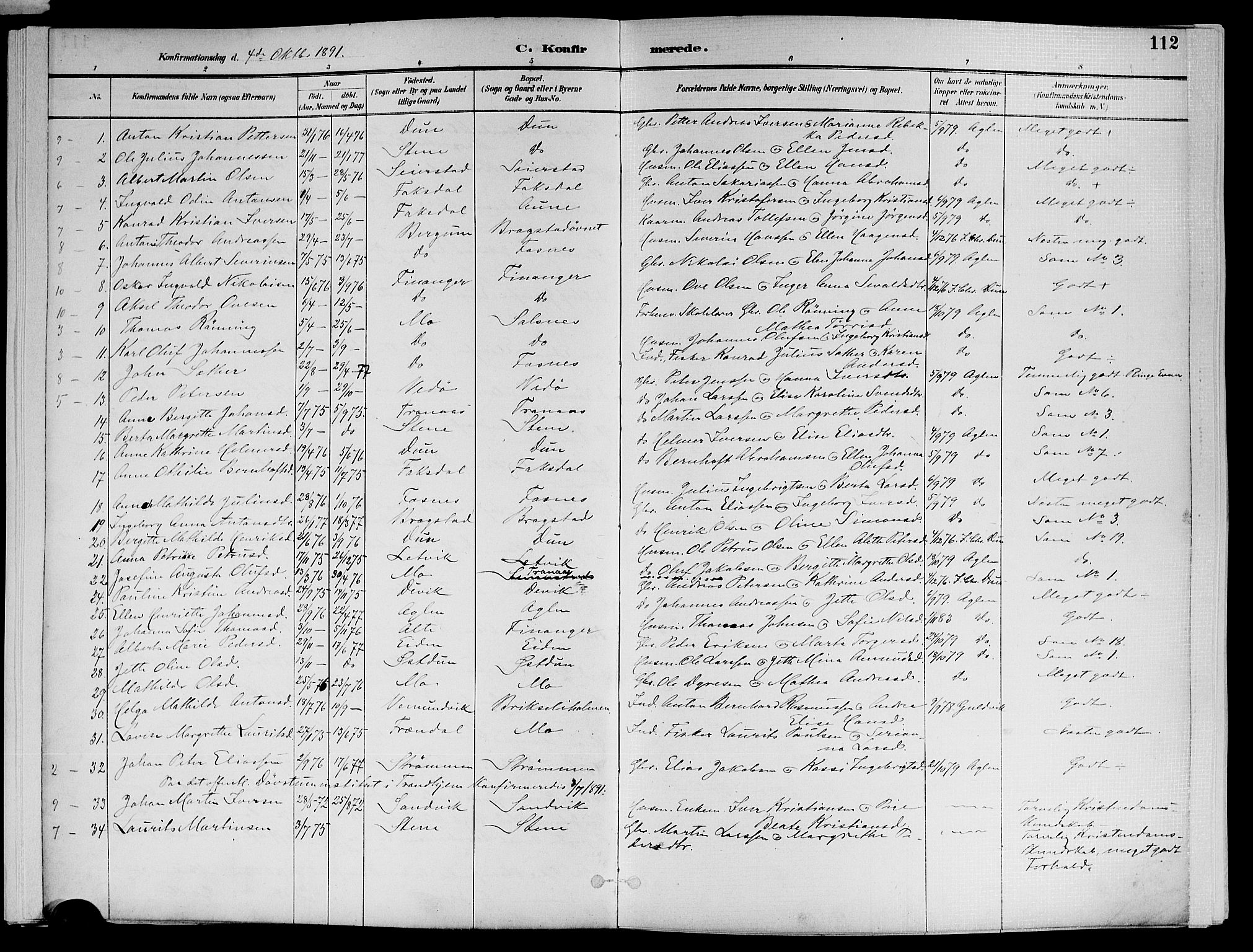 Ministerialprotokoller, klokkerbøker og fødselsregistre - Nord-Trøndelag, SAT/A-1458/773/L0617: Parish register (official) no. 773A08, 1887-1910, p. 112