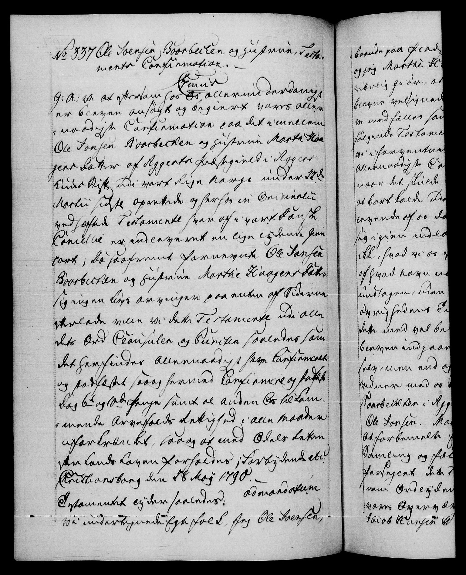 Danske Kanselli 1572-1799, RA/EA-3023/F/Fc/Fca/Fcaa/L0053: Norske registre, 1790-1791, p. 207b